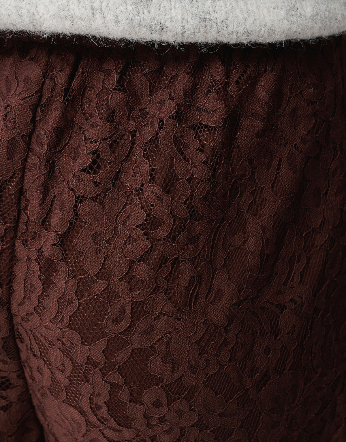 Braune Spitzenhose mit weitem Bein SHOEBY WOMEN