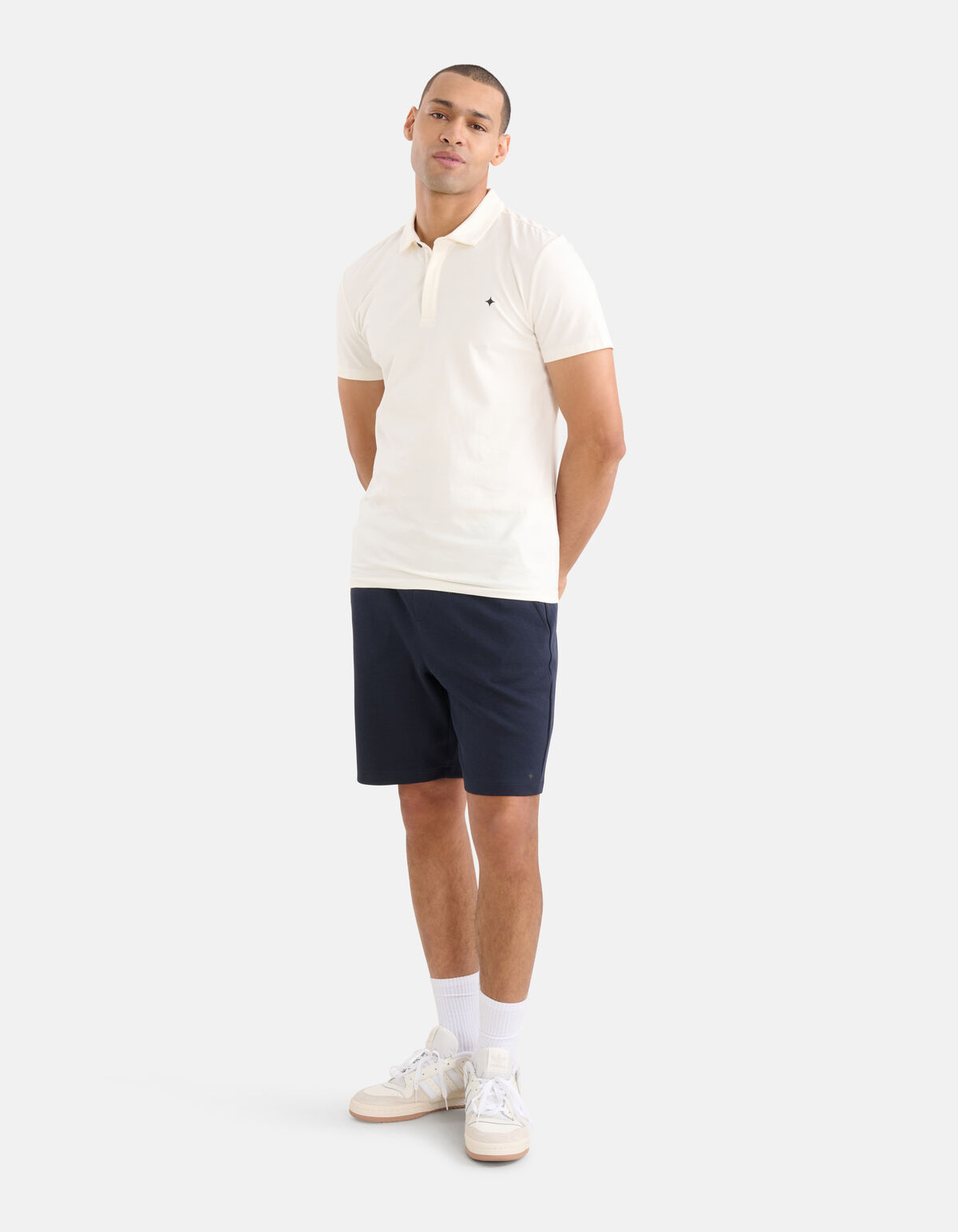 Piqu&eacute;-Logo-Short Dunkelblau SHOEBY MEN