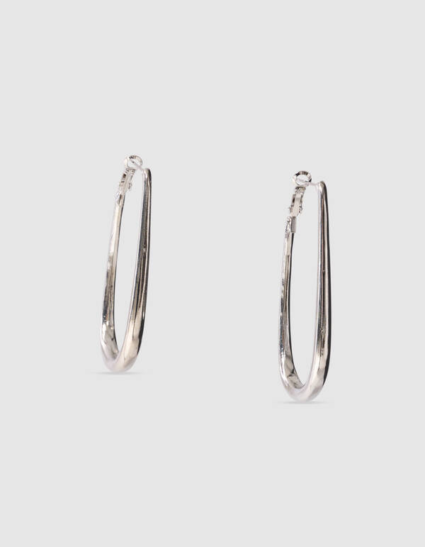 Rounded Square Ohrringe Silber SHOEBY ACCESSOIRES