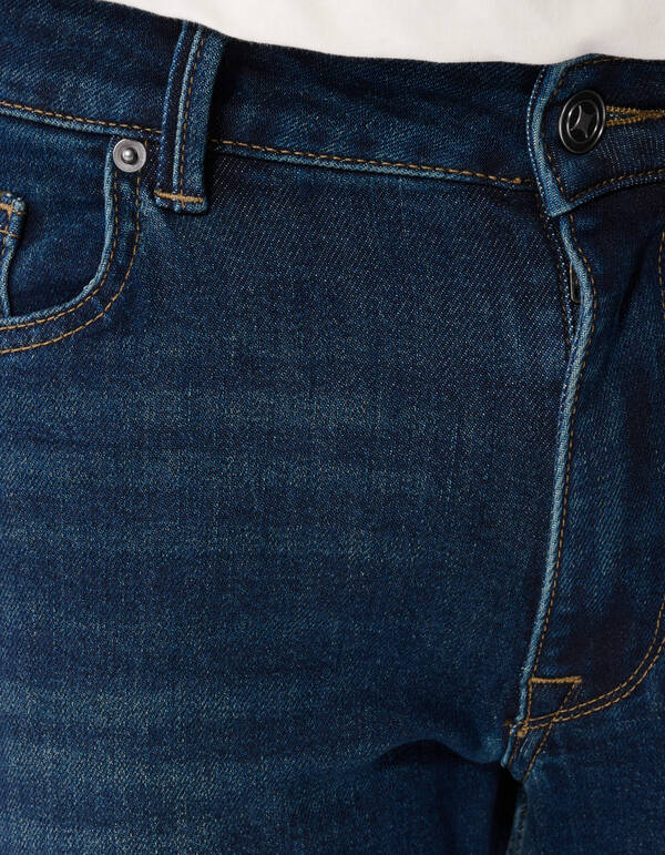 Slim Straight Fit Jeans Dunkelblau L34 SHOEBY MEN