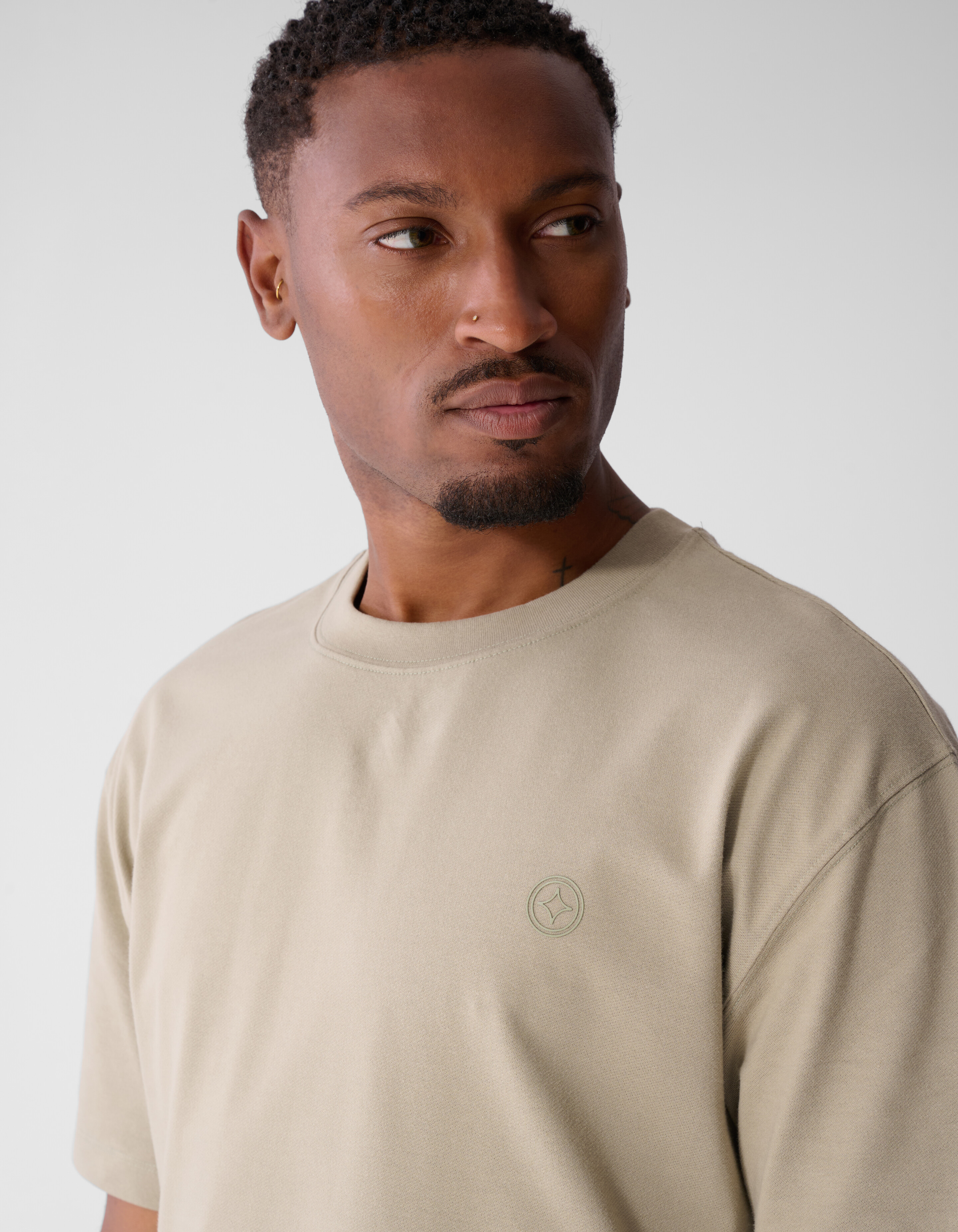 Twill-Grafik-T-Shirt Hellgr&uuml;n SHOEBY MEN