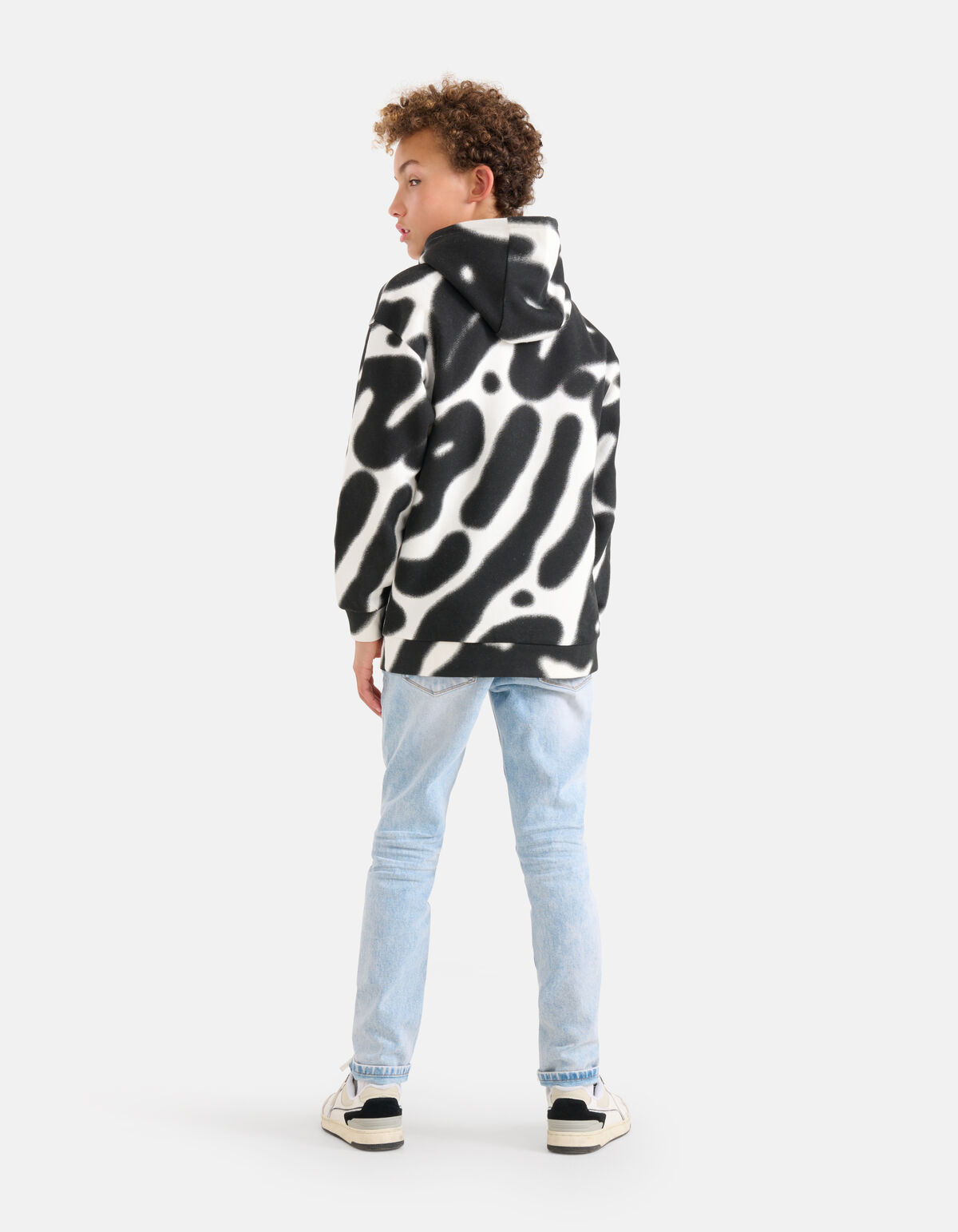 Bedruckter Hoodie Weiß SHOEBY BOYS