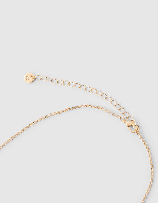 Perlenherzkette Gold SHOEBY ACCESSOIRES