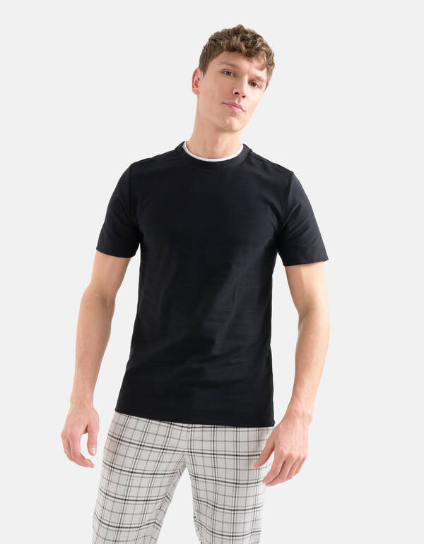 Double Layer T-Shirt Schwarz SHOEBY MEN