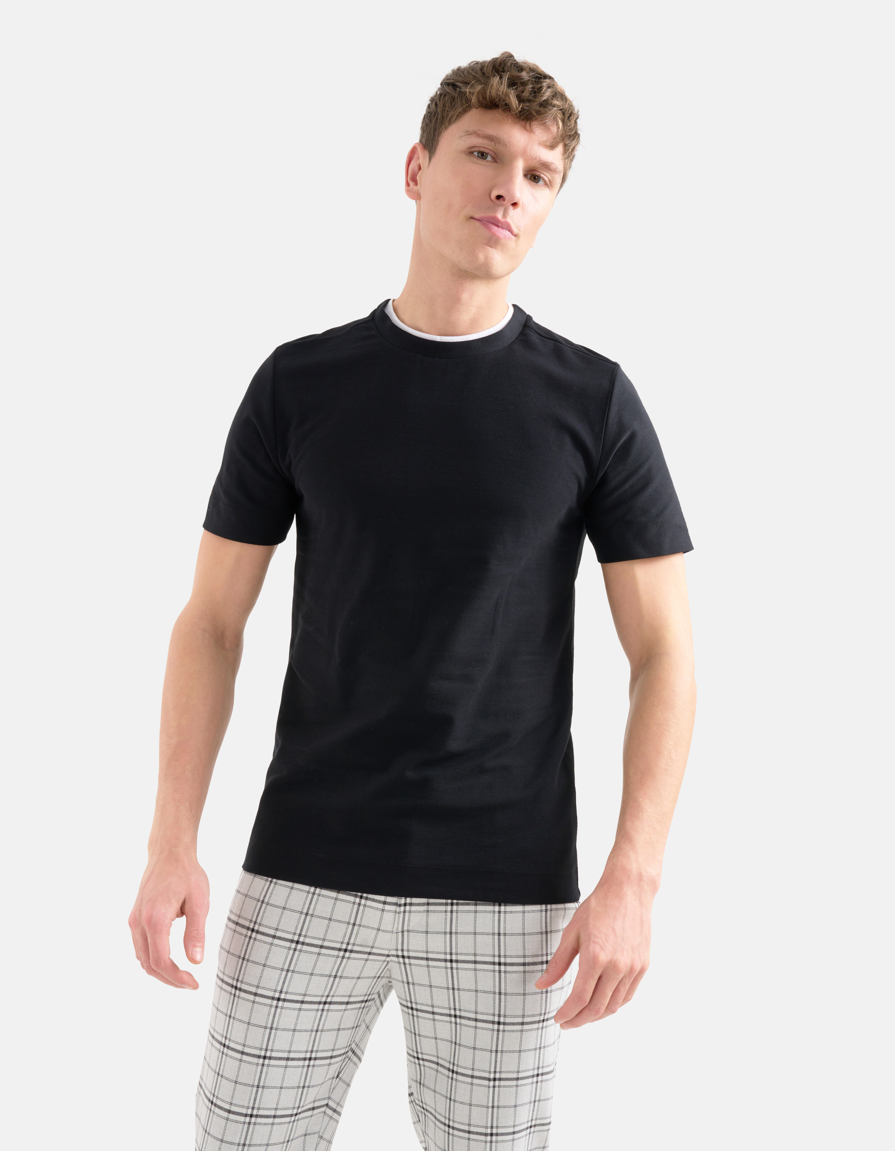 Double-Layer-T-Shirt Schwarz SHOEBY MEN
