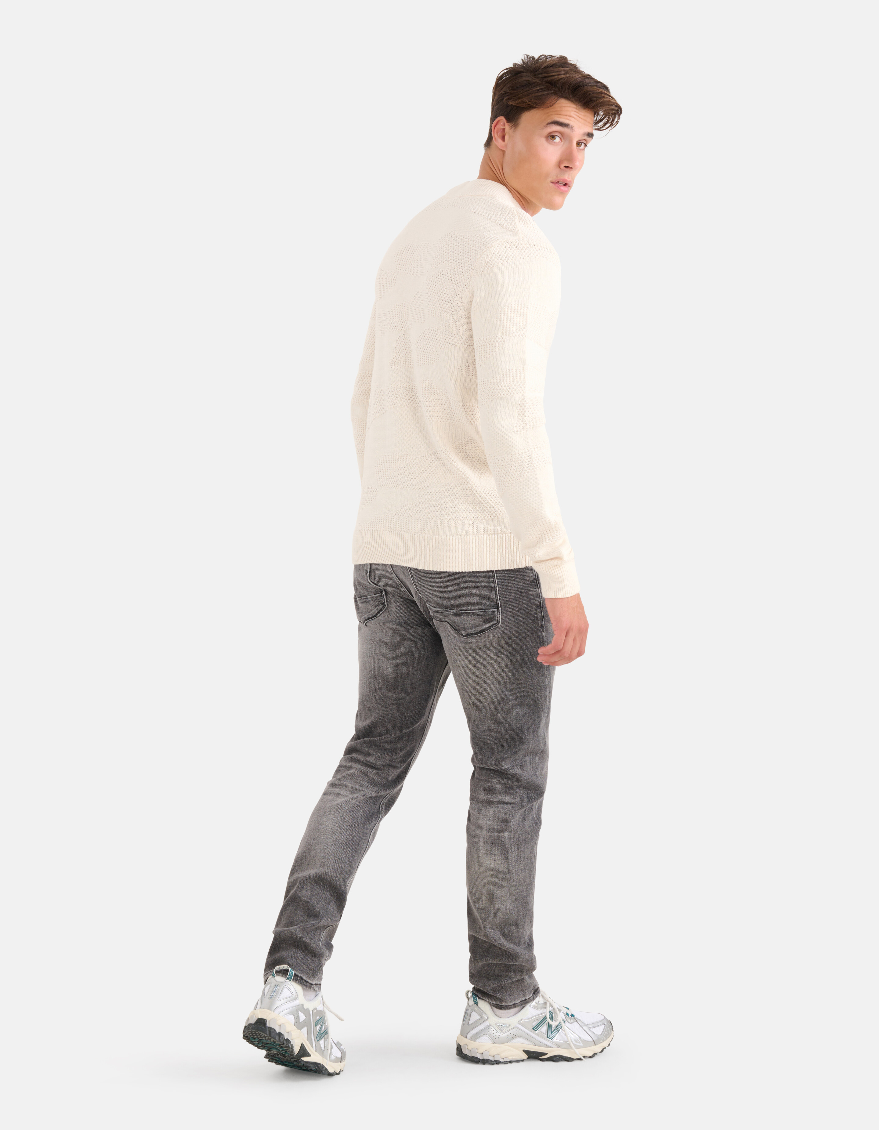 Strukturierter Pullover Off White SHOEBY MEN