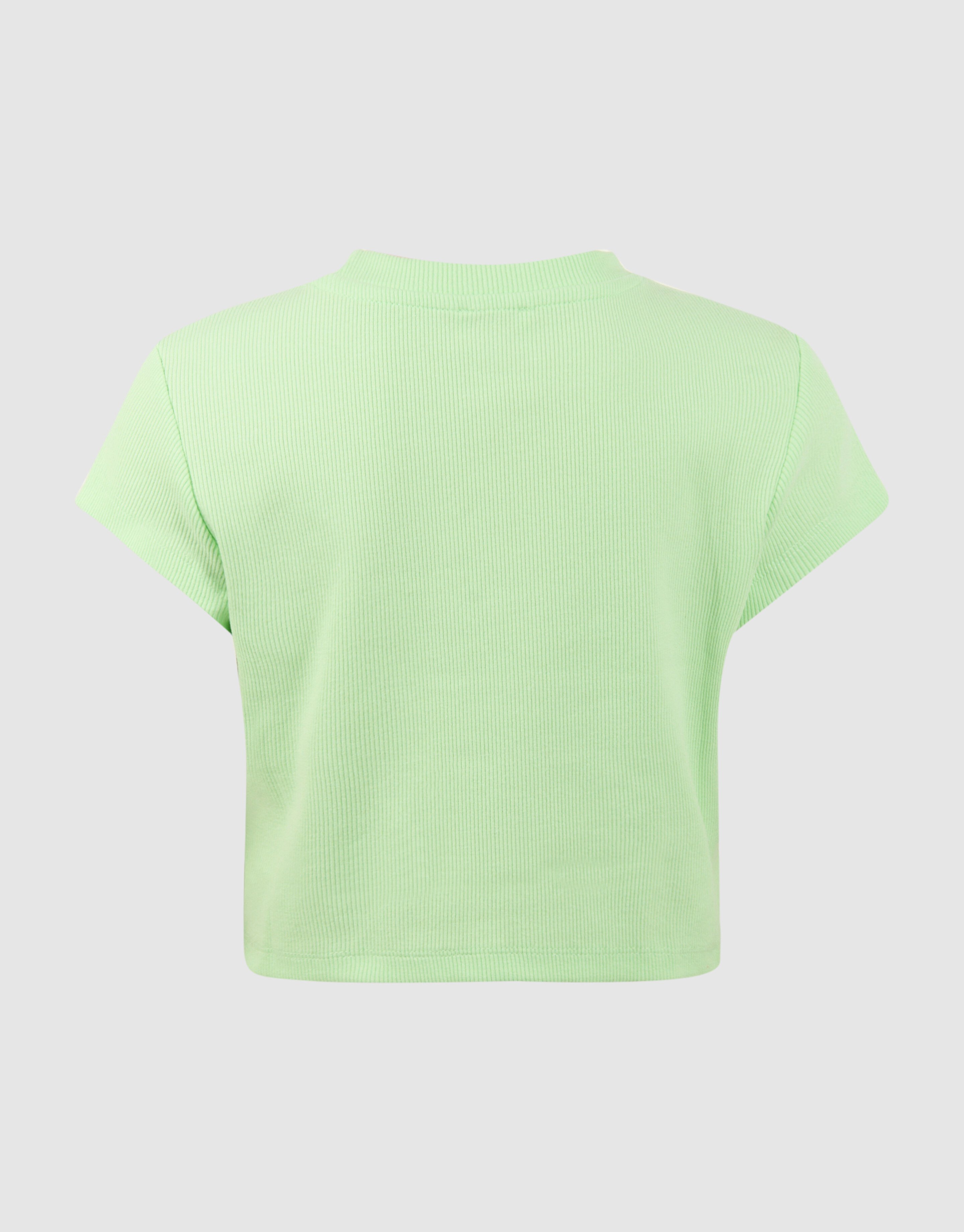 Gerippter Banana Crop Top Hellgr&uuml;n SHOEBY GIRLS