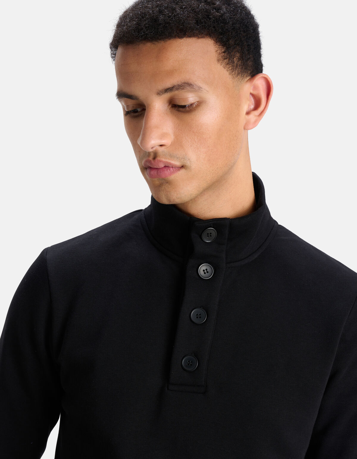 Buttons Pullover Schwarz SHOEBY MEN
