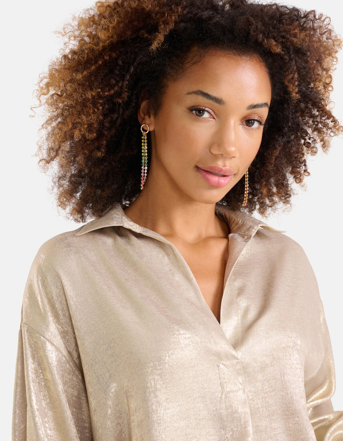 Multistrass-Ohrringe Gold SHOEBY ACCESSOIRES