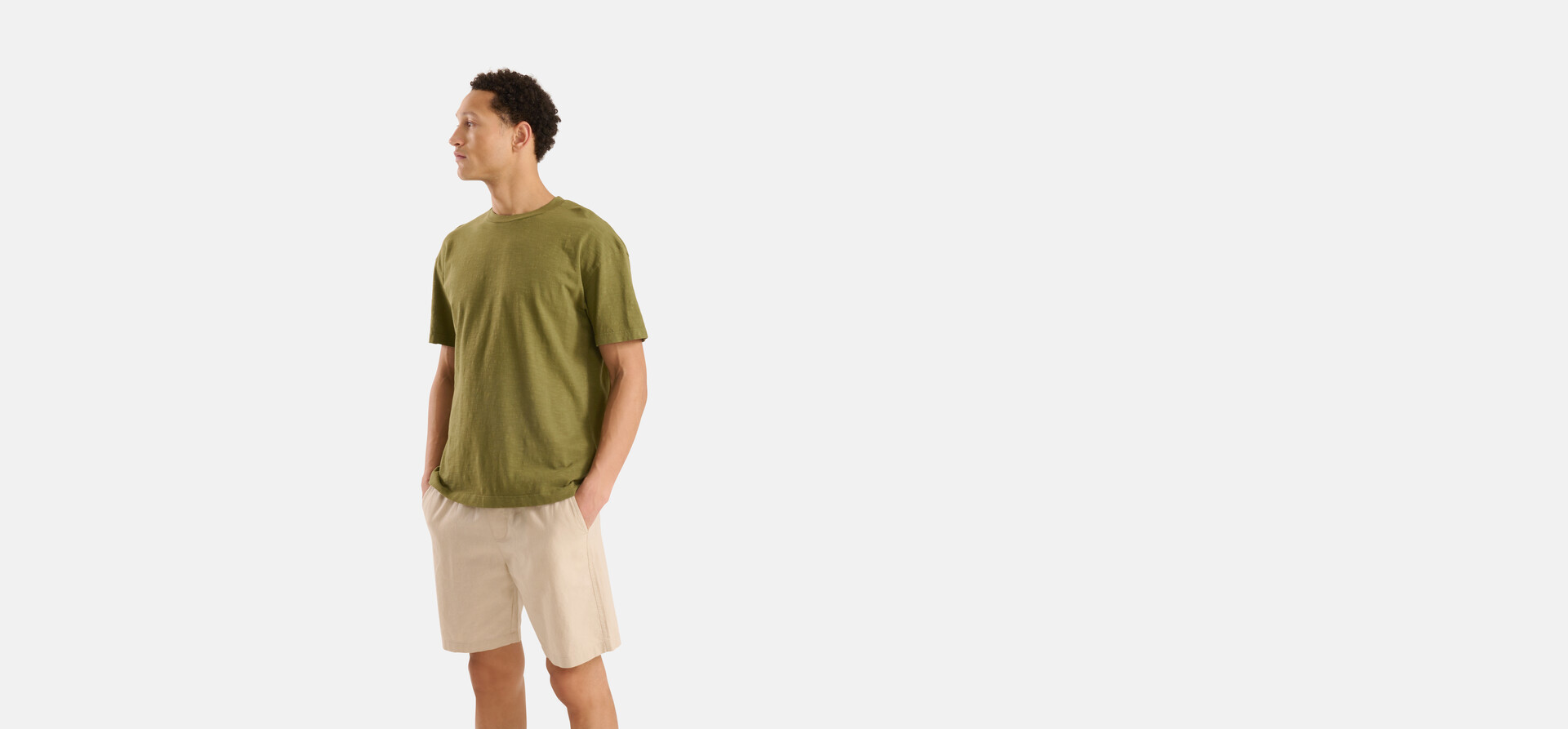 Jersey T-Shirt Olivgrün SHOEBY MEN