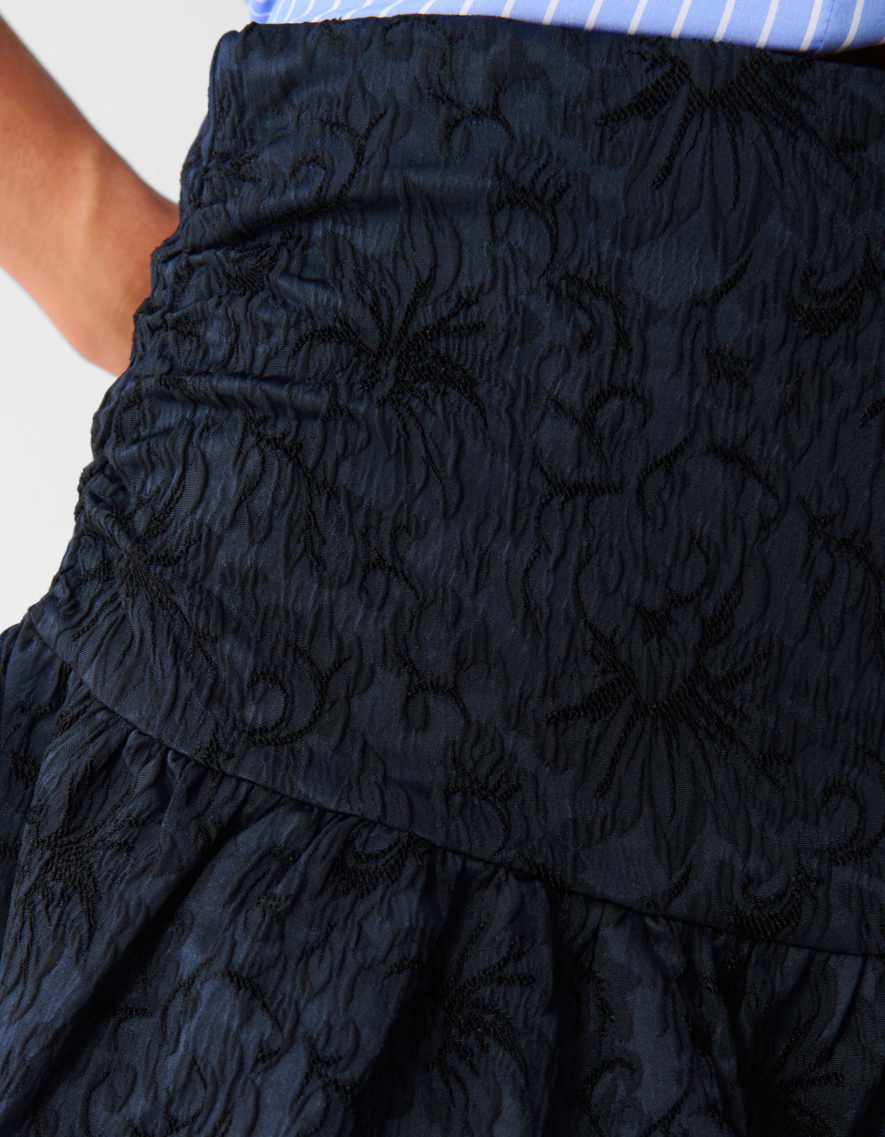 Jacquard-Minirock Schwarz SHOEBY WOMEN