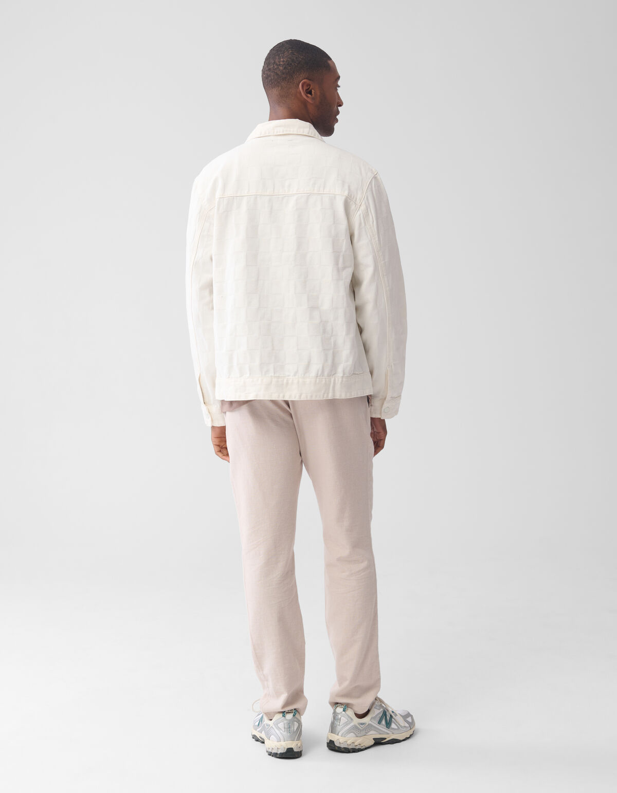 Denim Block Jacquard Jacke Off White SHOEBY MEN