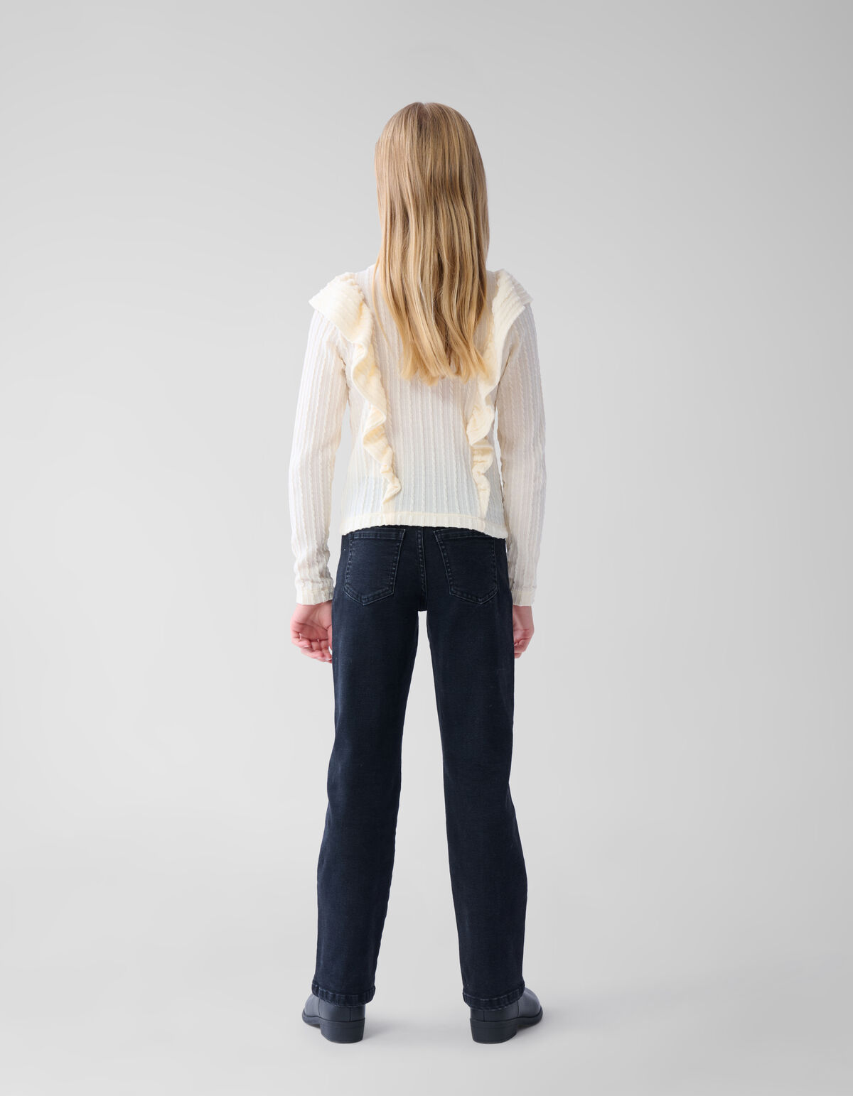 Strass Straight Leg Jeans Schwarz SHOEBY GIRLS