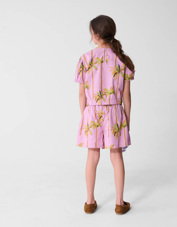 Palmen-Pailletten-Skort Helllila SHOEBY GIRLS