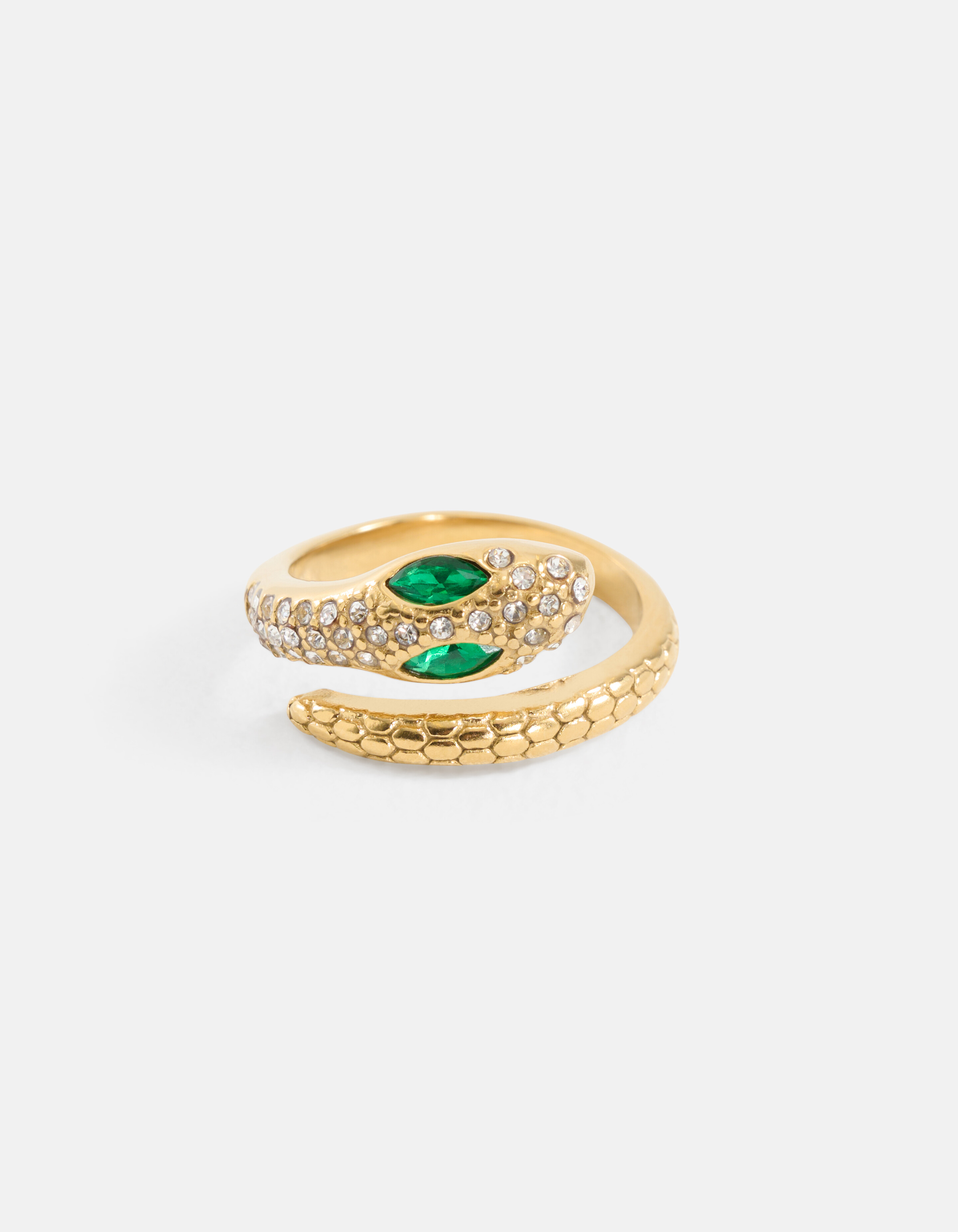Strass Ring Slang Goud SHOEBY ACCESSOIRES