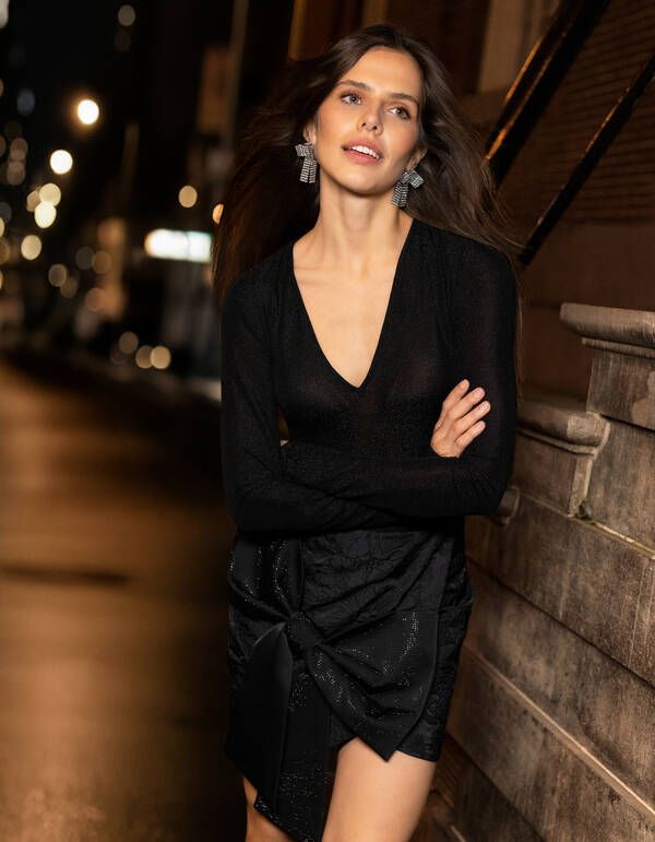 Schleife Minirock Schwarz SHOEBY WOMEN