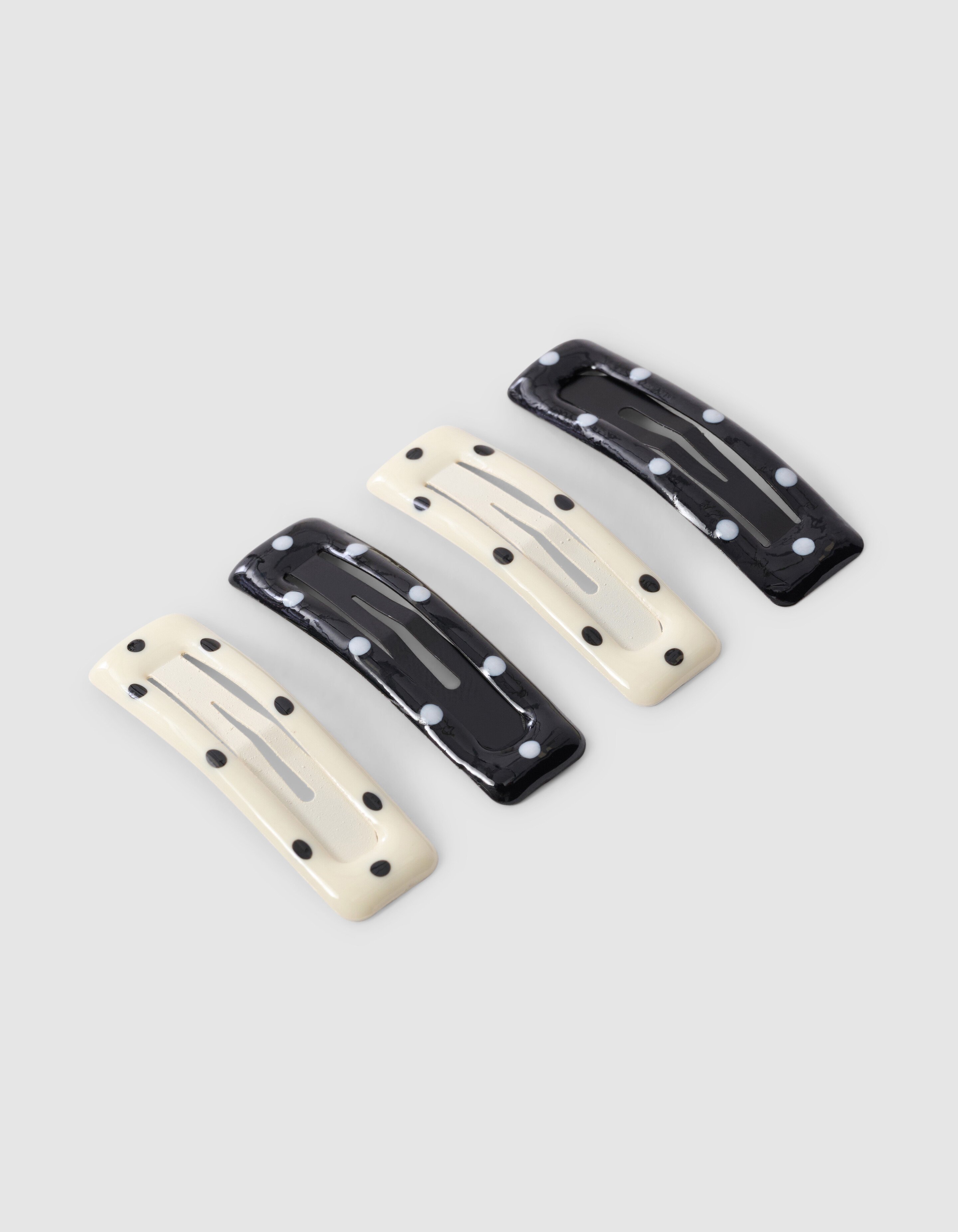 Punkt-Haarspangen Schwarz/Weiß SHOEBY ACCESSOIRES
