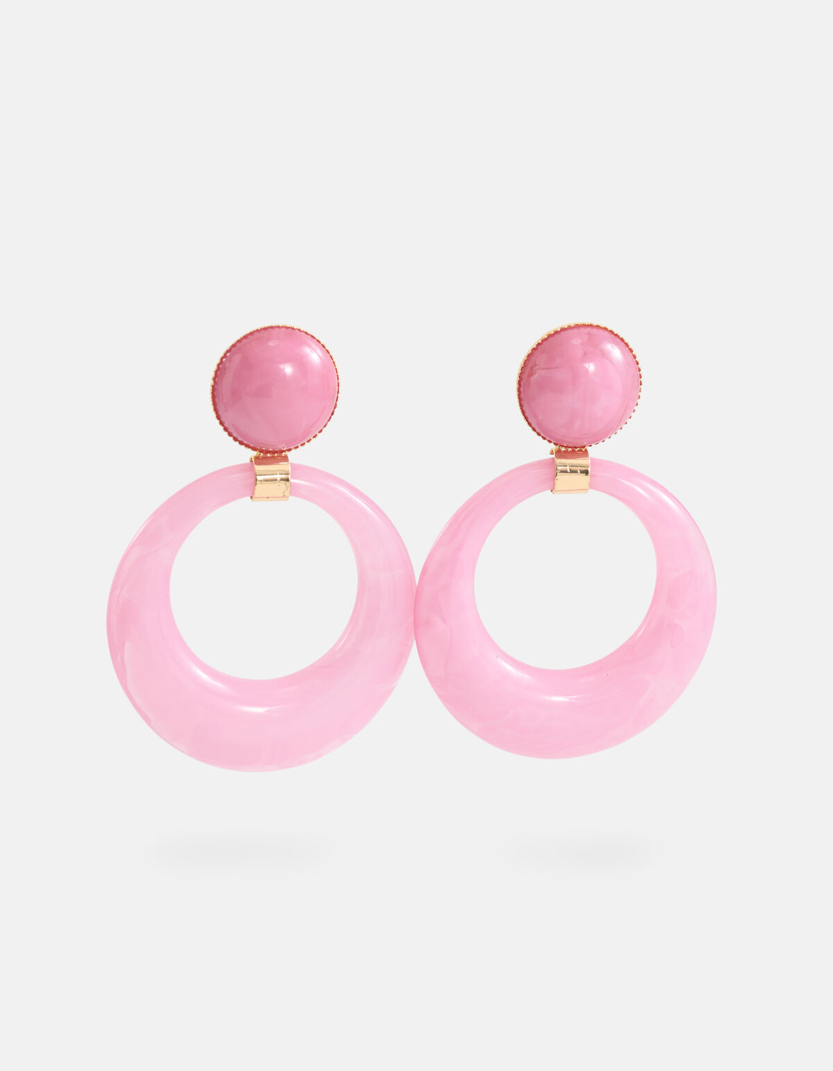 Ronde Oorbellen Lichtroze SHOEBY ACCESSOIRES