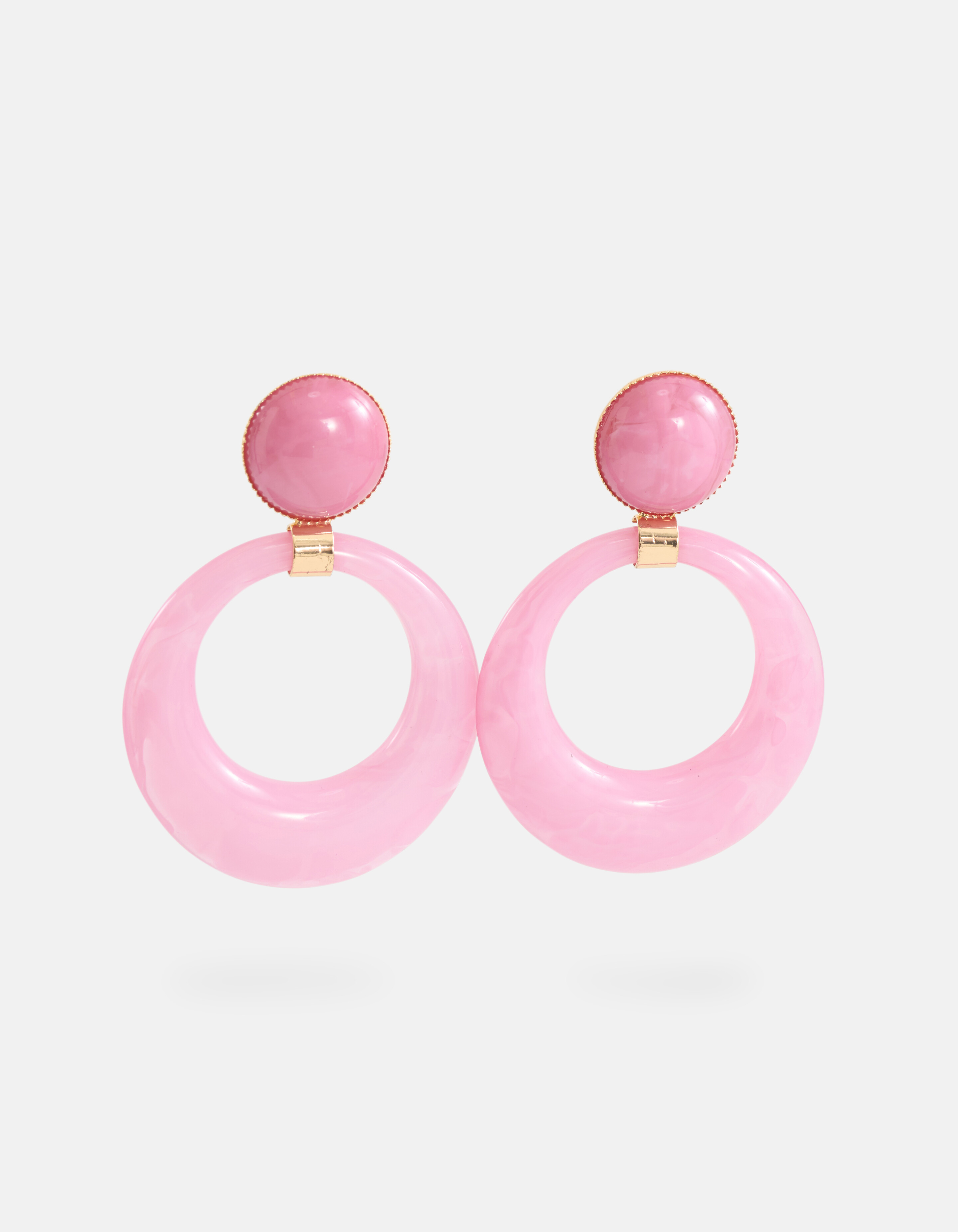 Ronde Oorbellen Lichtroze SHOEBY ACCESSOIRES