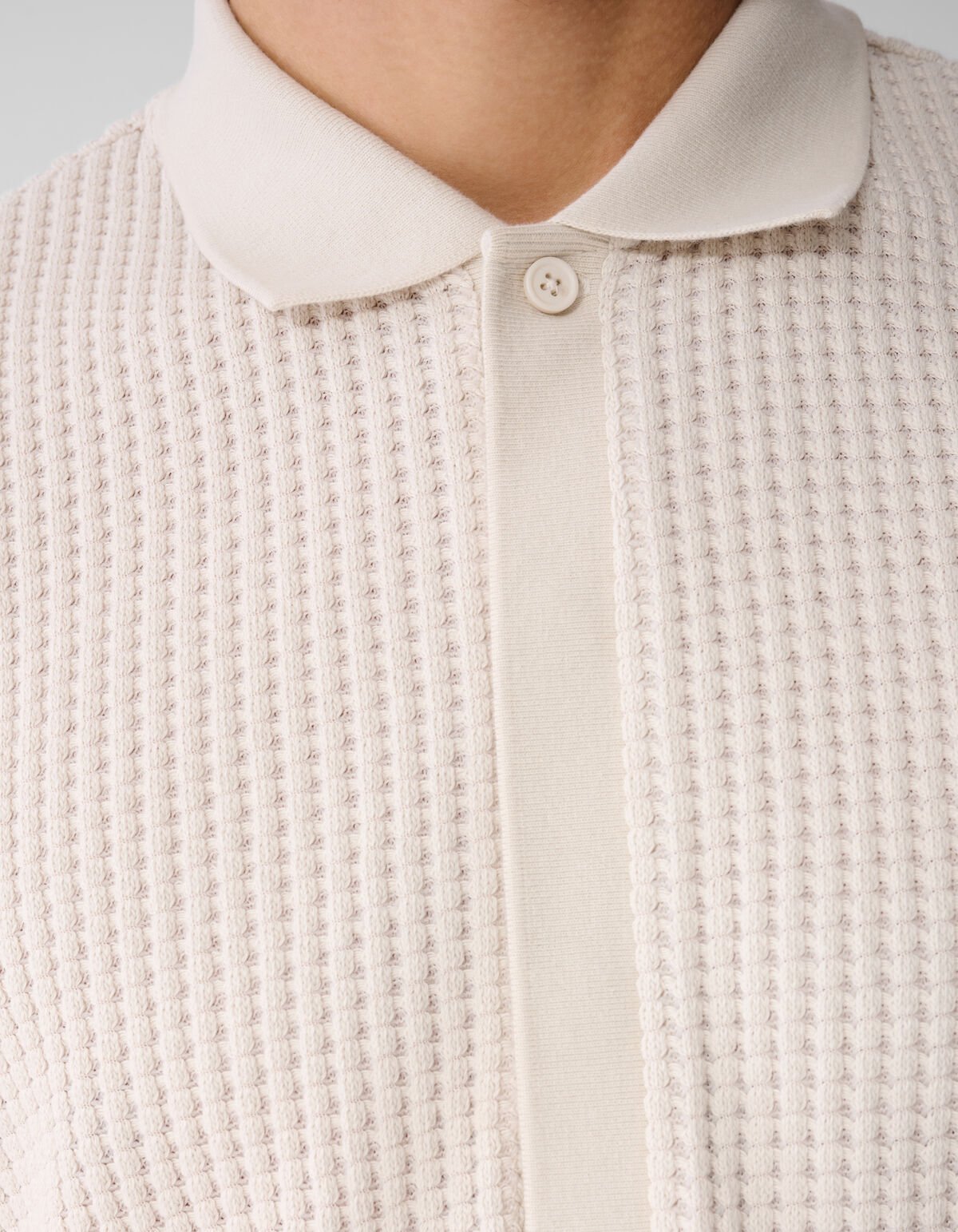 Schweres Waffel-Poloshirt Sand SHOEBY MEN