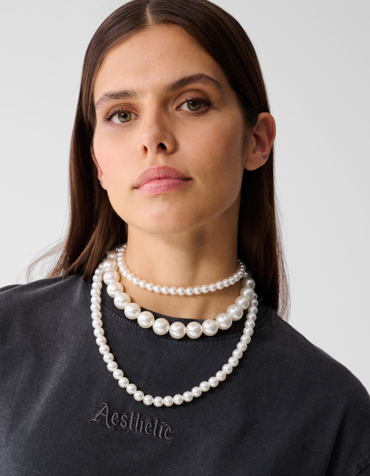 Perlenkette Off White SHOEBY ACCESSOIRES