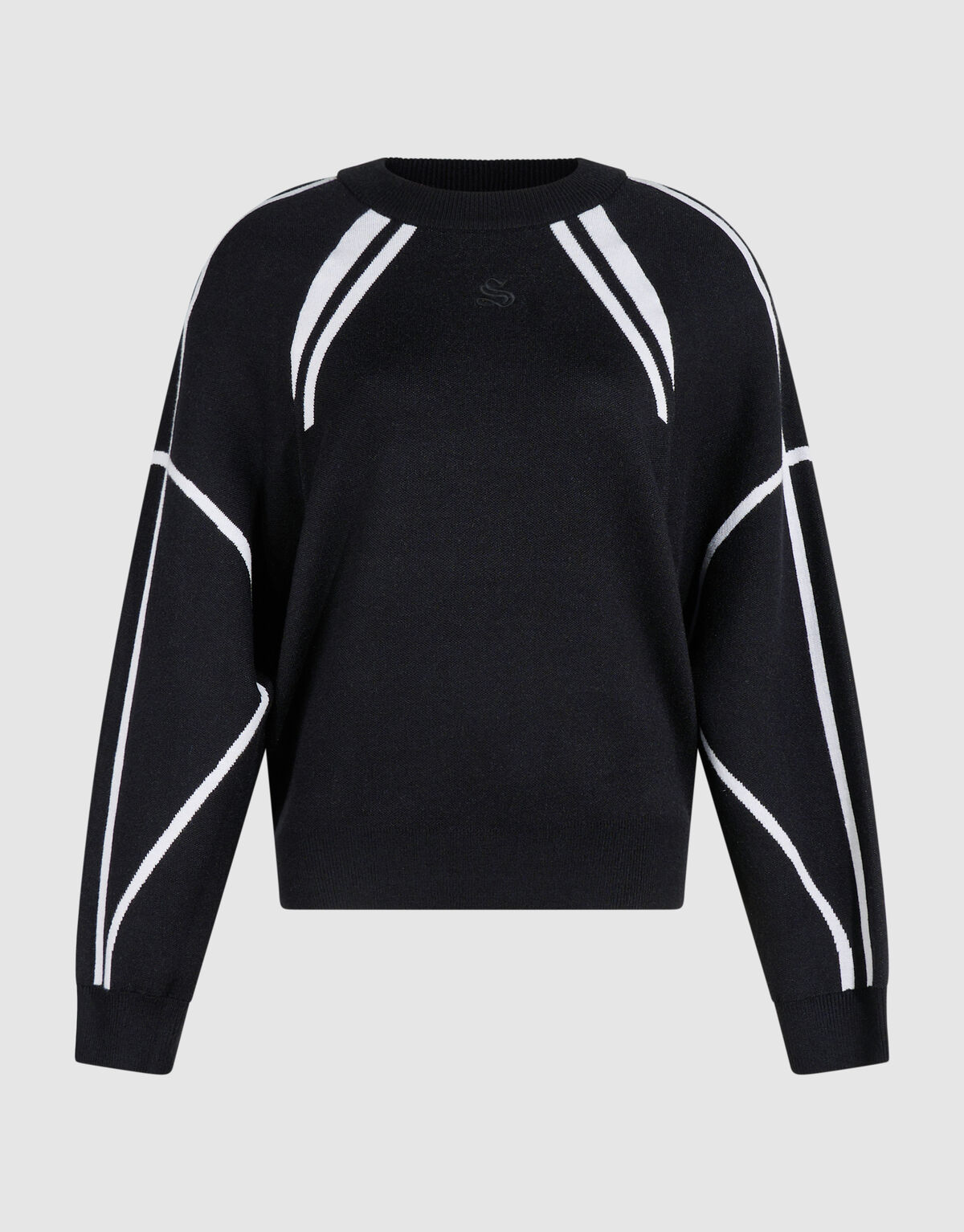 Oversized Sporty Strickpullover Schwarz SHOEBY WOMEN