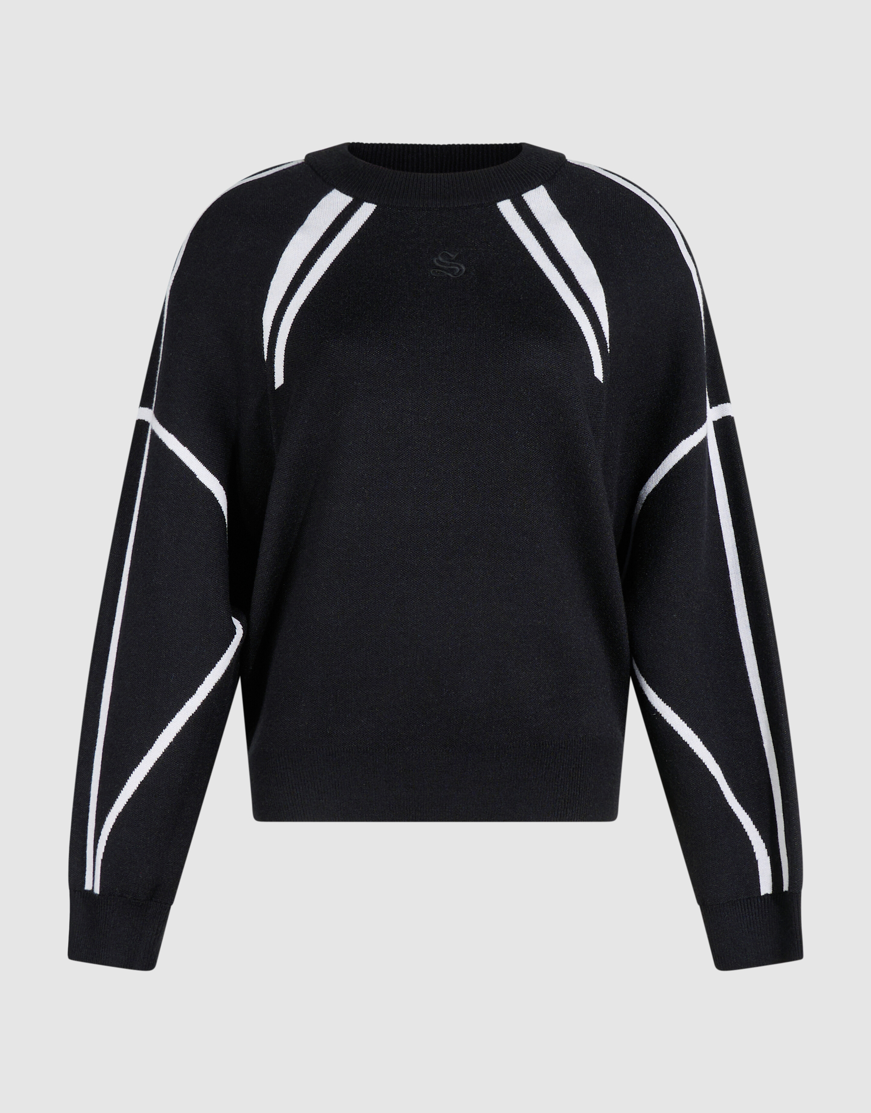 Oversized Sporty Strickpullover Schwarz SHOEBY WOMEN
