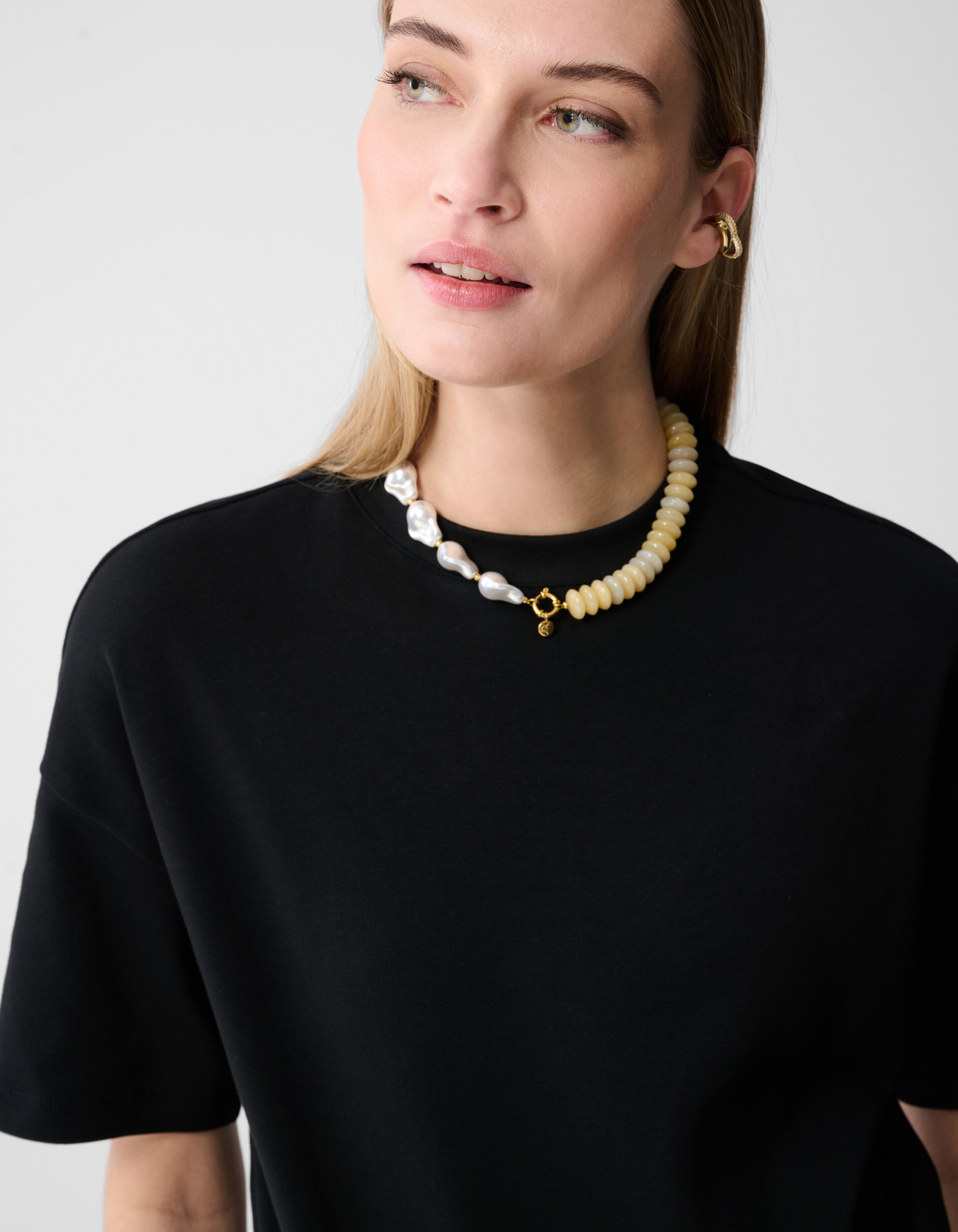 Perlenkette in Hellgelb SHOEBY ACCESSOIRES