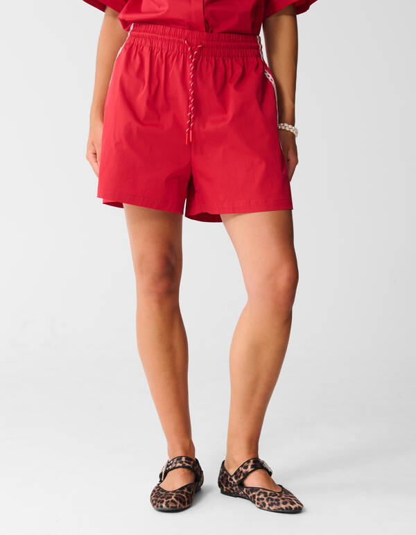 Sportliche Tape Short Rot SHOEBY WOMEN