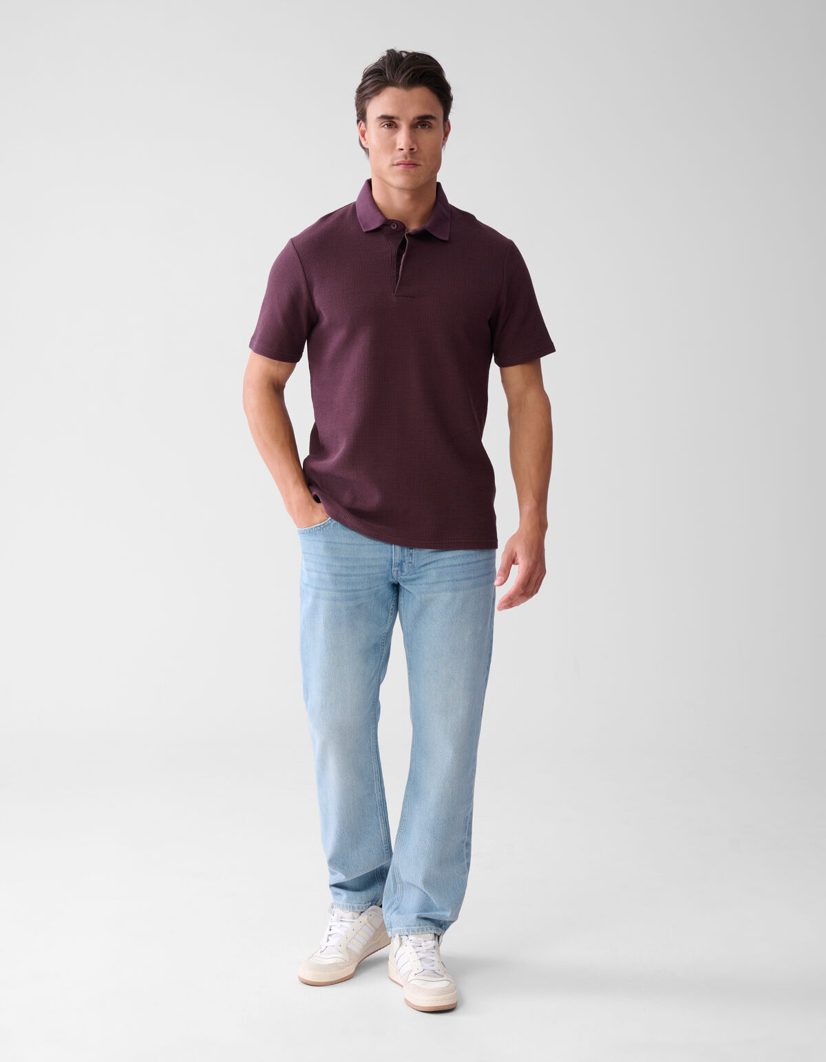 Structure Polo Dark Red SHOEBY MEN