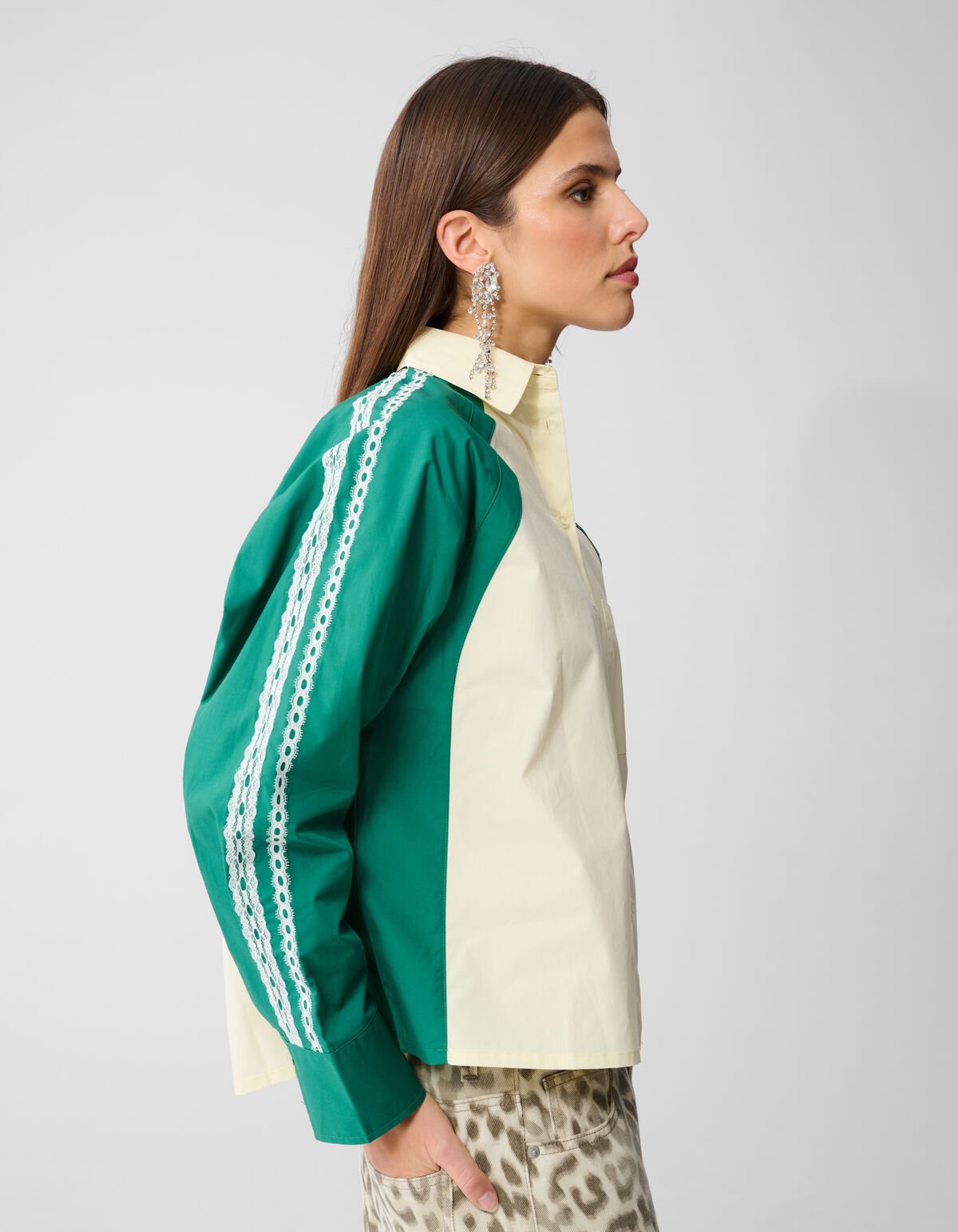 Kanten Bluse Hellgelb SHOEBY WOMEN