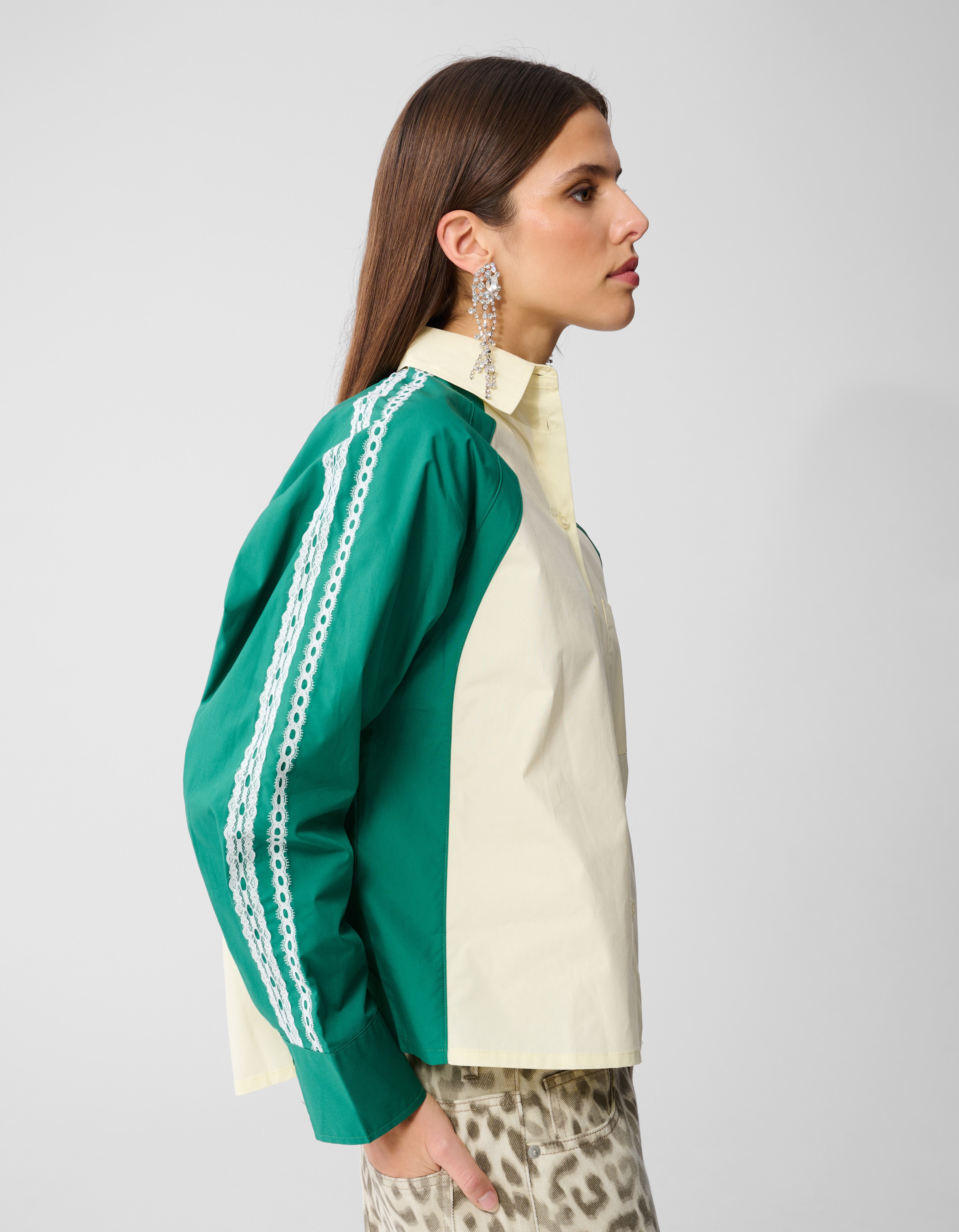 Kanten Bluse Hellgelb SHOEBY WOMEN