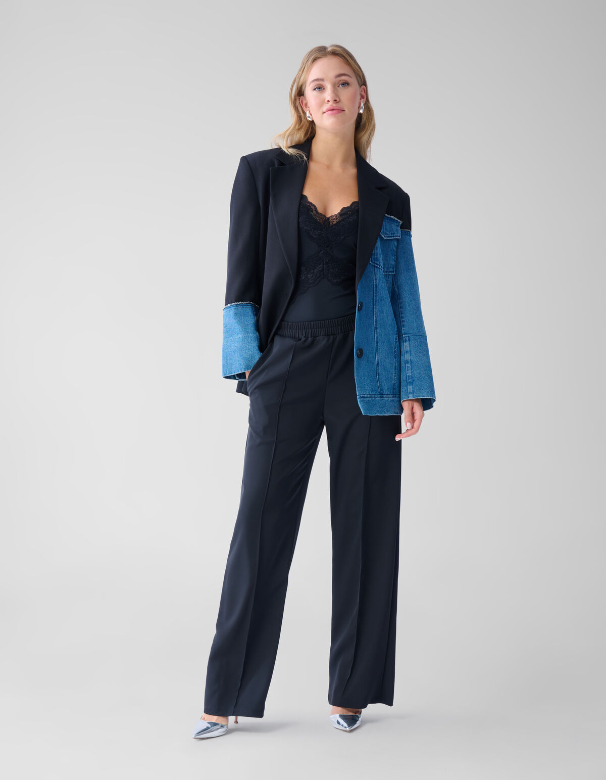 Basic Hose mit weitem Bein Schwarz SHOEBY WOMEN