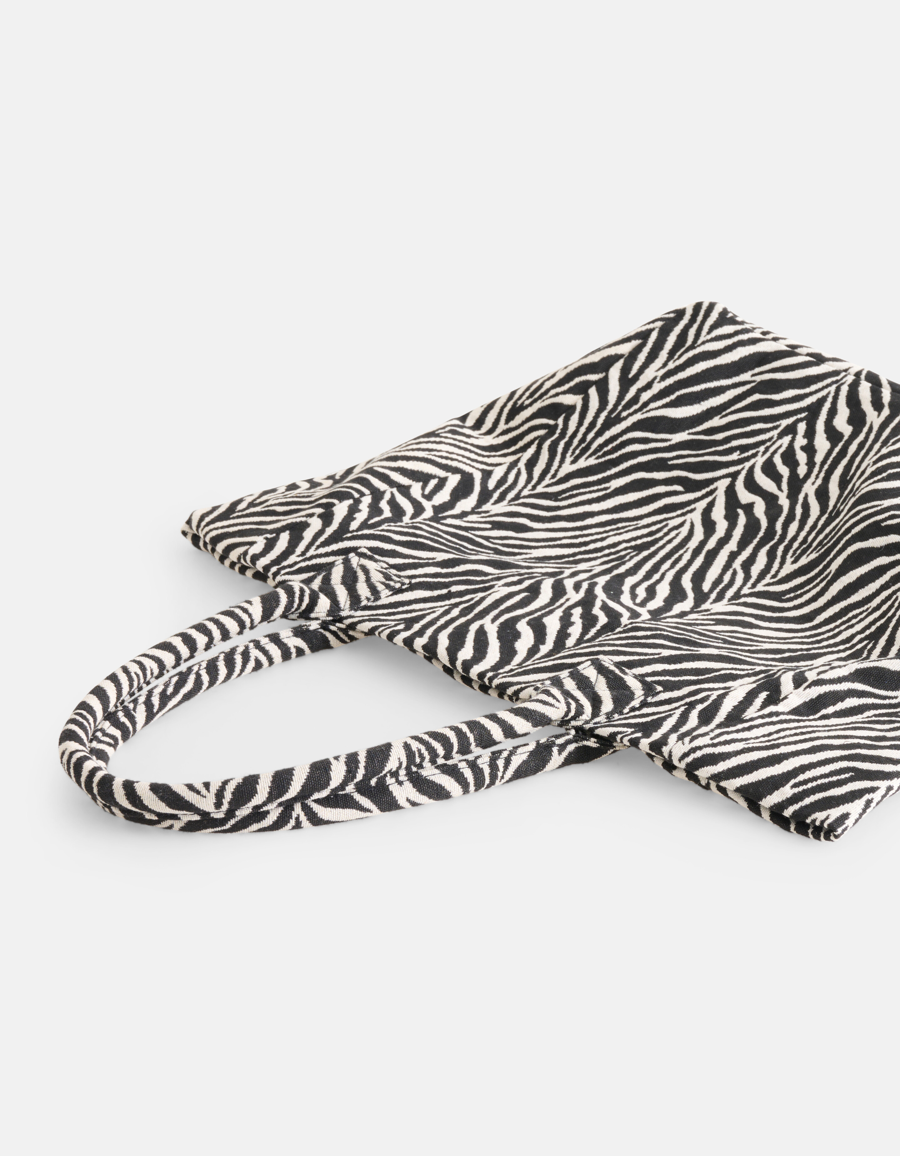 Zebra-Jacquard-Tasche Schwarz/Weiß SHOEBY ACCESSOIRES