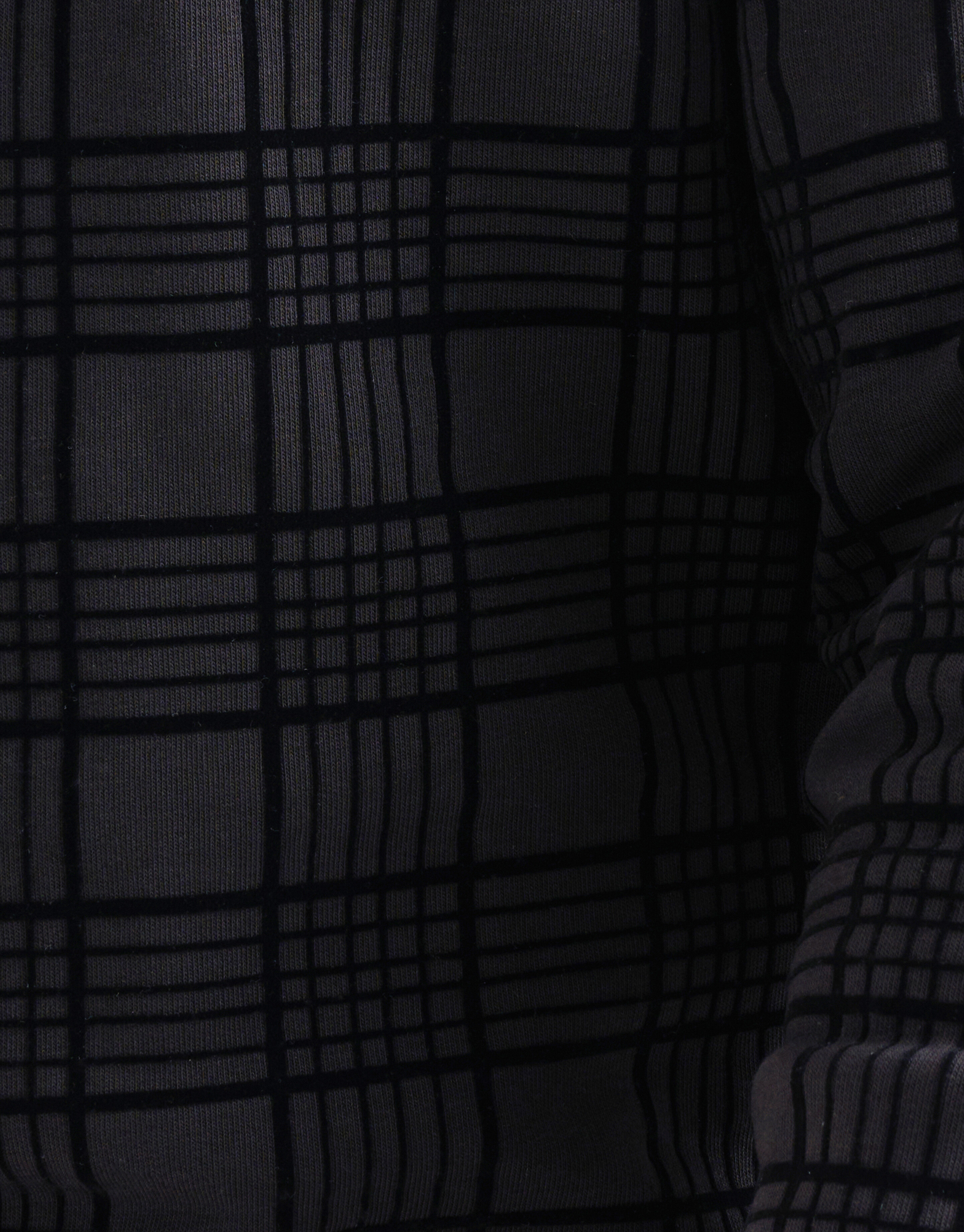 Karierter Pullover aus Samt Schwarz SHOEBY MEN