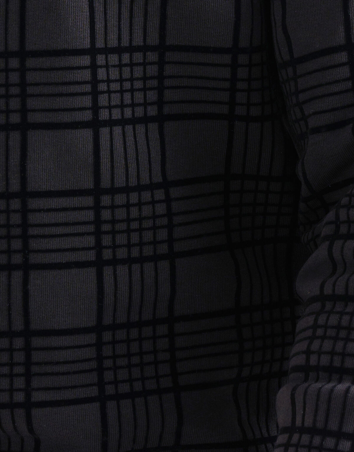 Karierter Pullover aus Samt Schwarz SHOEBY MEN