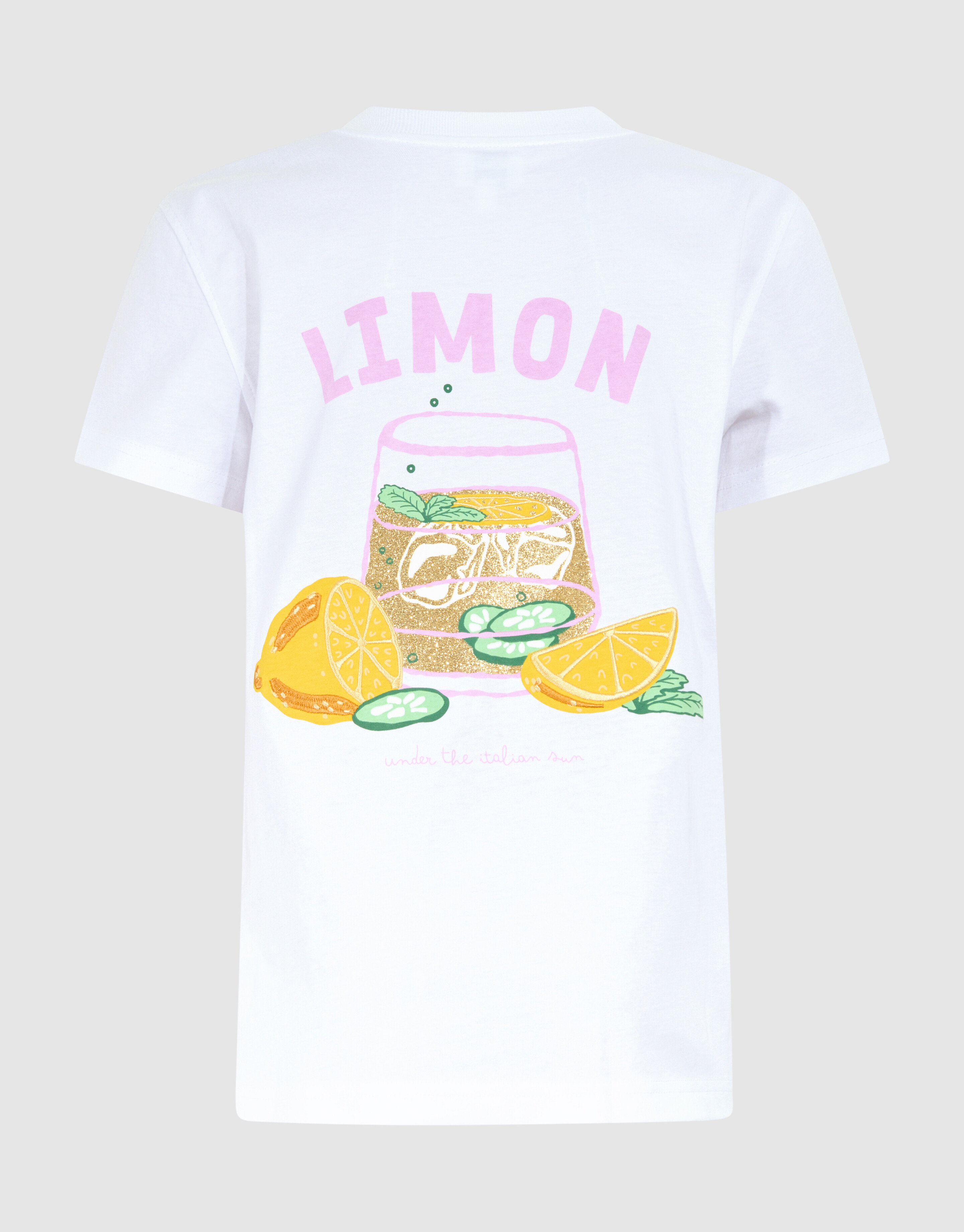 Zitrone Kunstwerk T-shirt Wit SHOEBY GIRLS