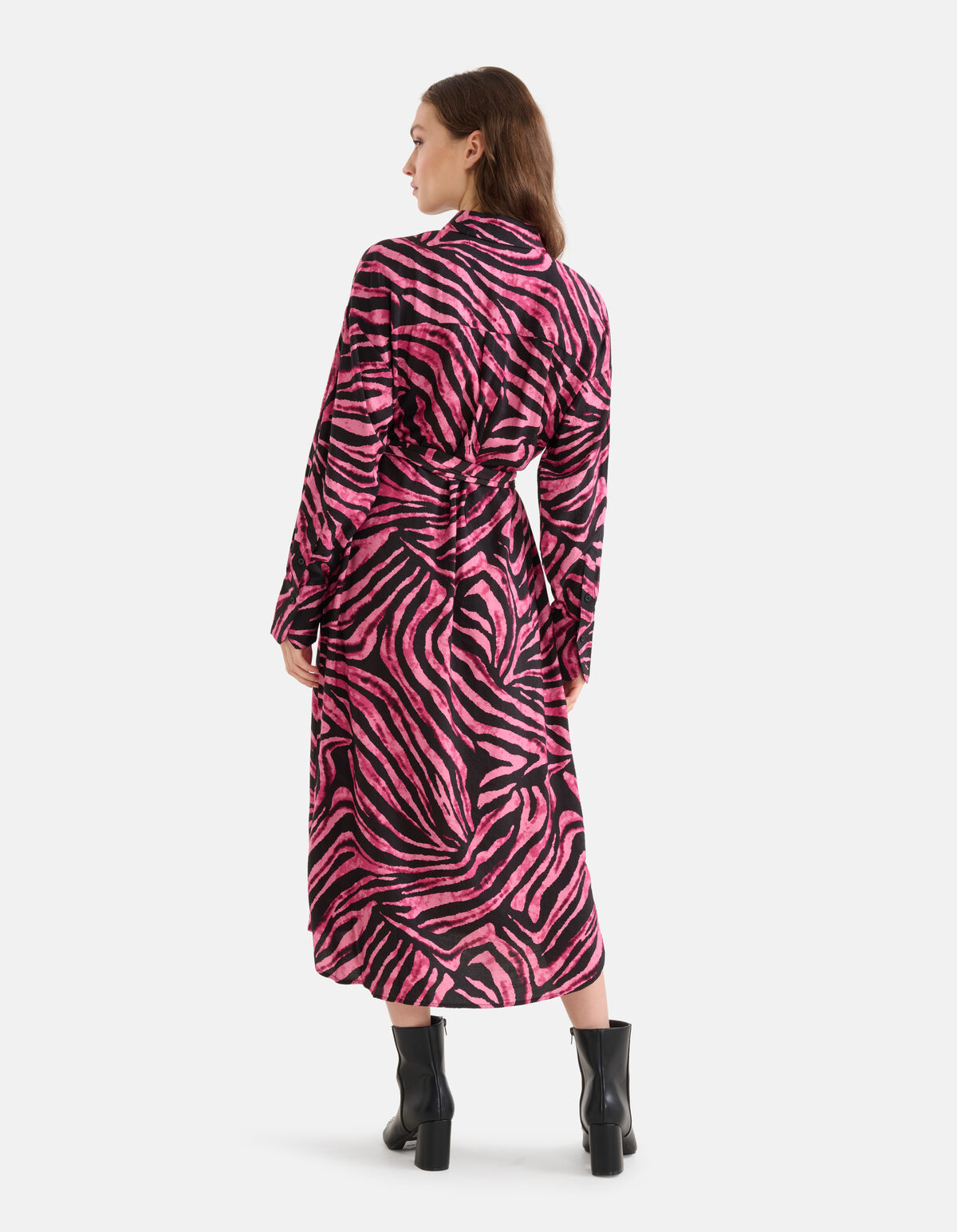 Maxikleid mit Zebramuster Rosa SHOEBY WOMEN
