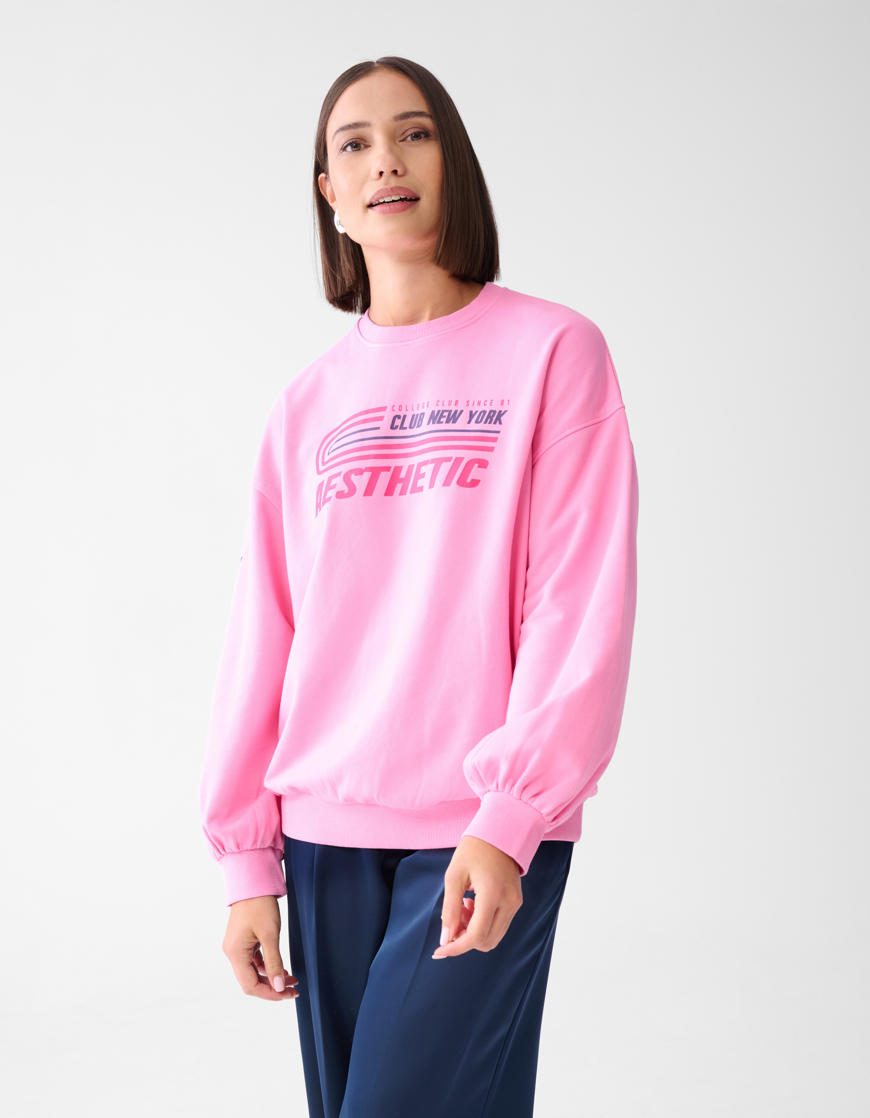 Washed Artwork Pullover Roze SHOEBY WOMEN