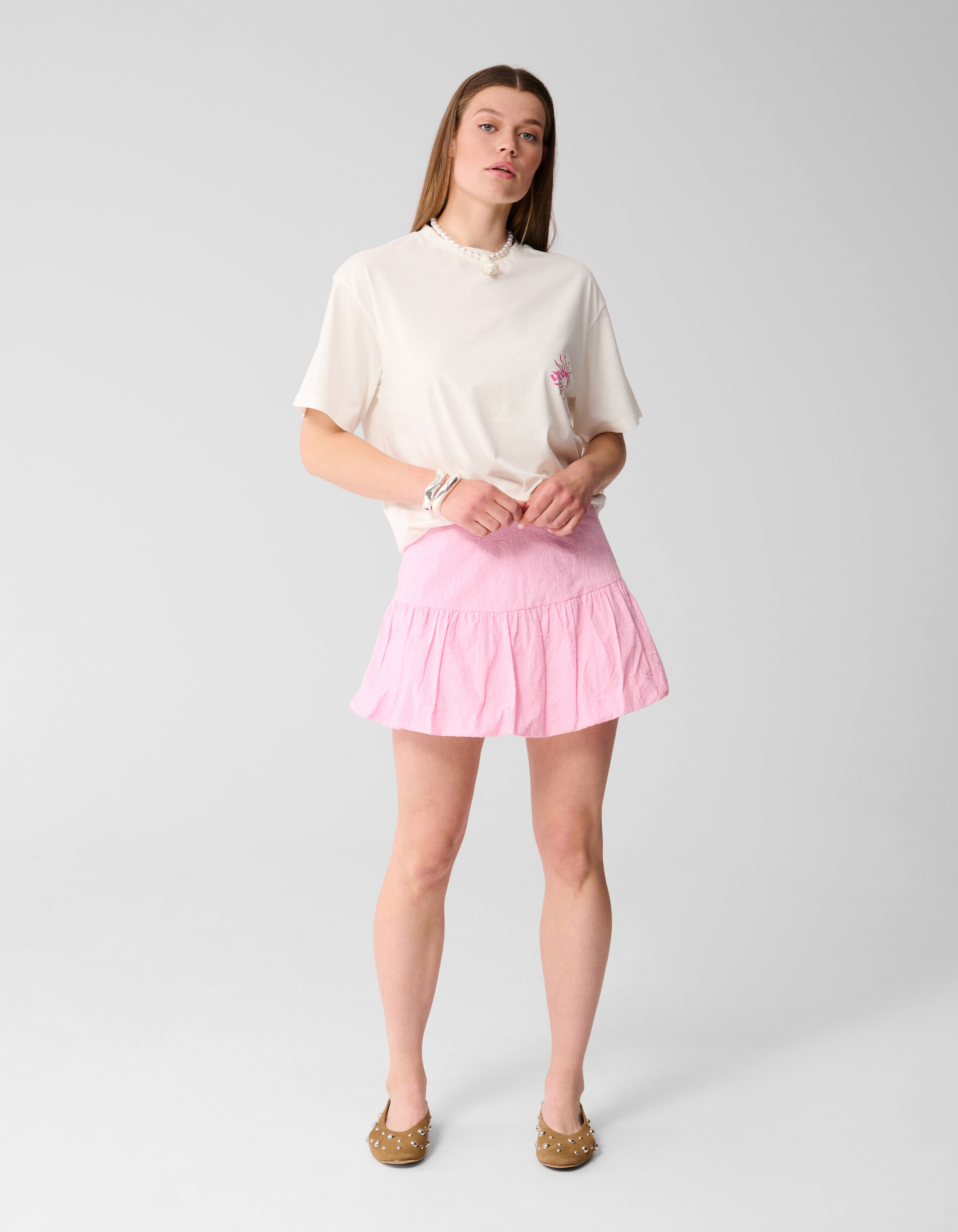 Blumenkordel Ballon Minirock Rosa SHOEBY WOMEN
