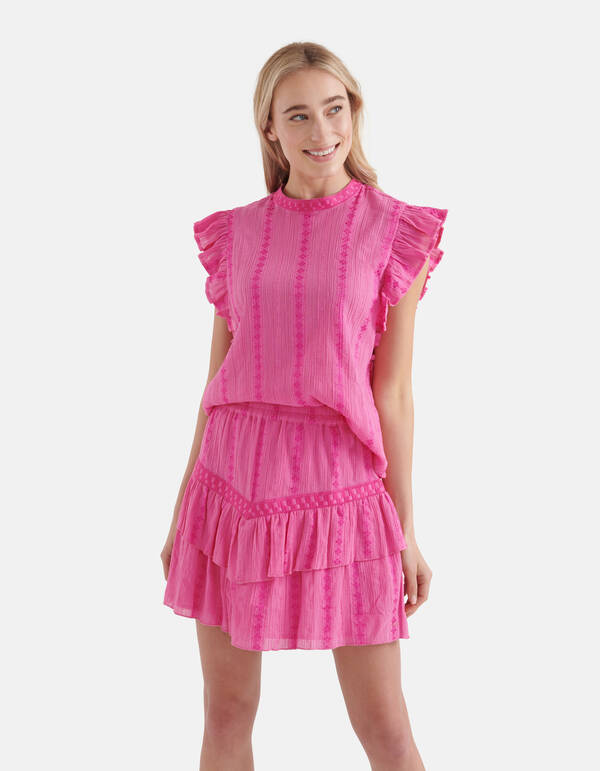 Tape Detail Top Pink By Nicolette SHOEBY WOMEN