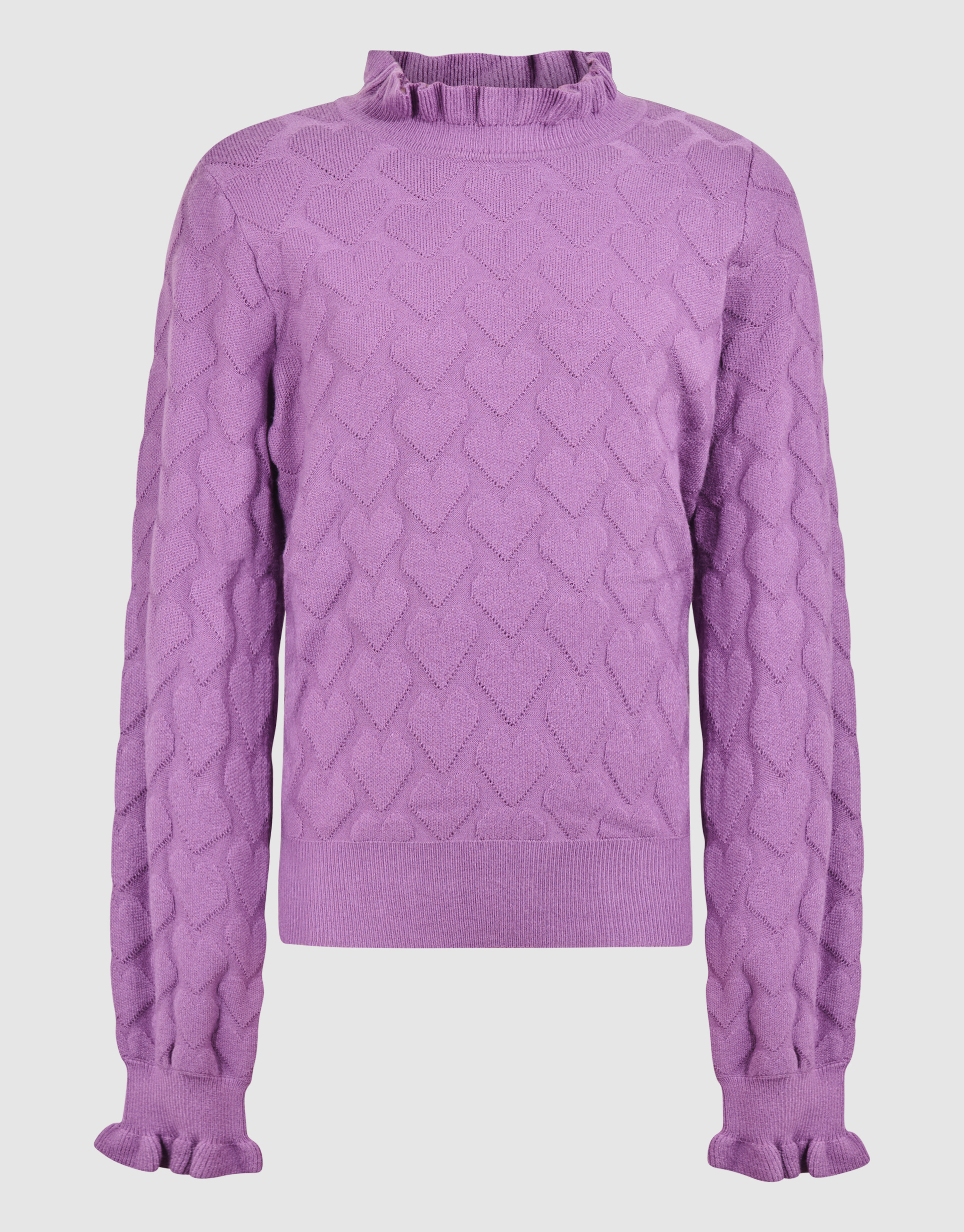 Stricktop mit Herzmotiv Lila SHOEBY GIRLS