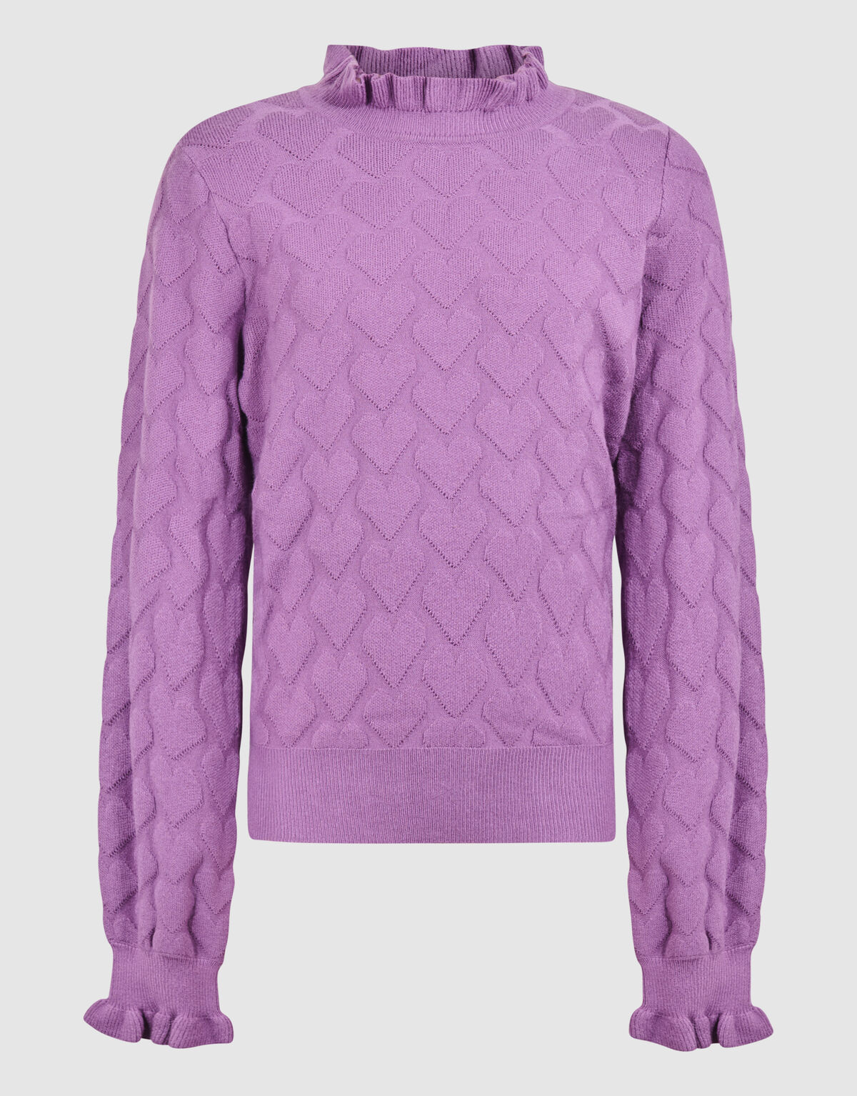 Stricktop mit Herzmotiv Lila SHOEBY GIRLS