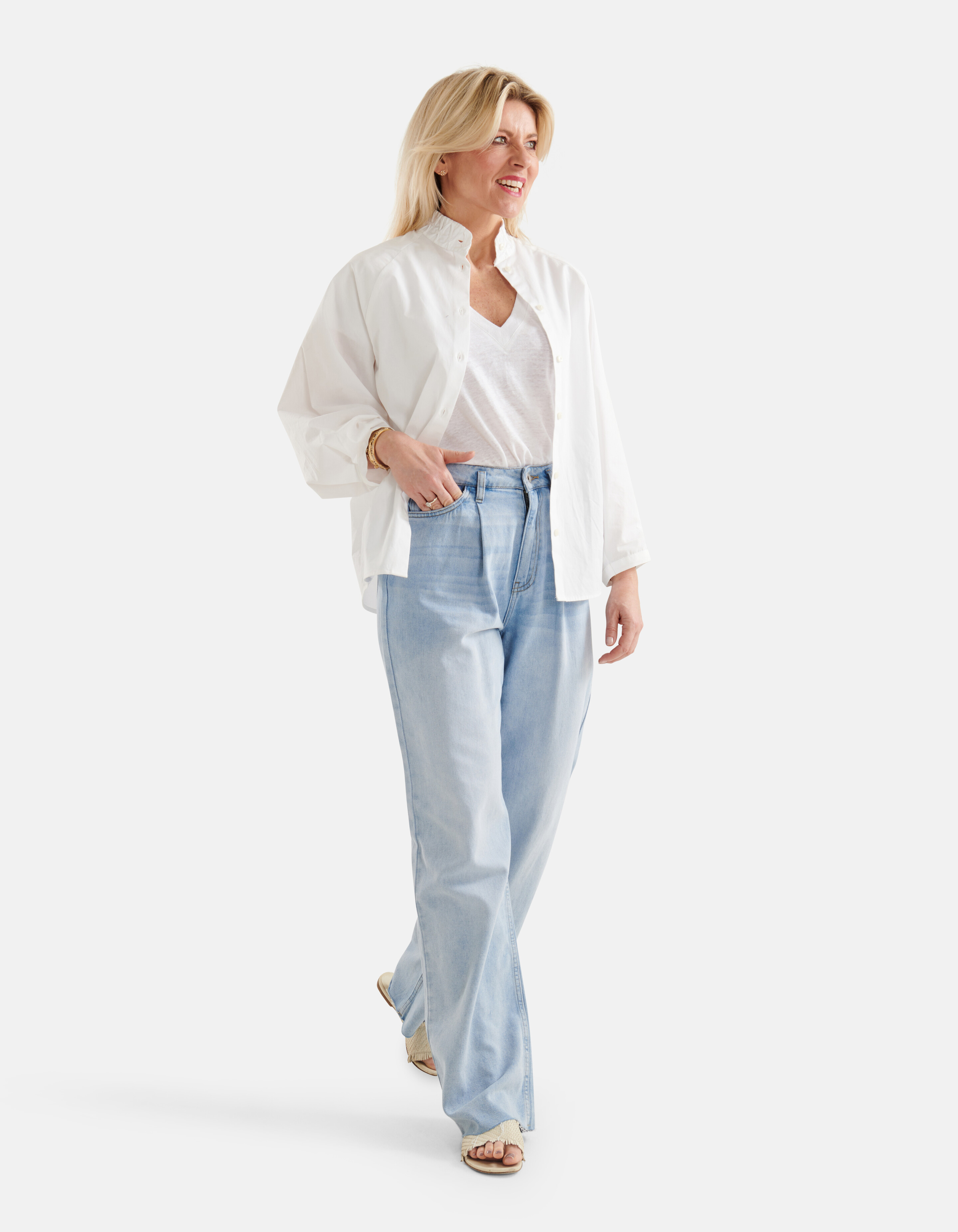 Leinen-T-Shirt Weiß von Lonneke SHOEBY WOMEN