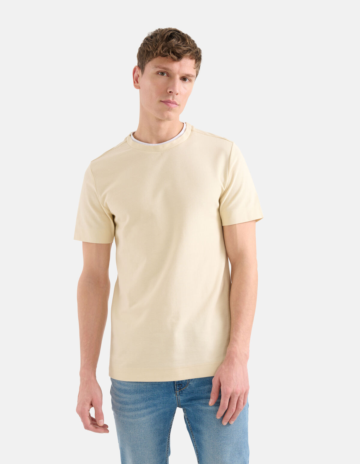 Doppellagiges T-shirt Beige SHOEBY MEN