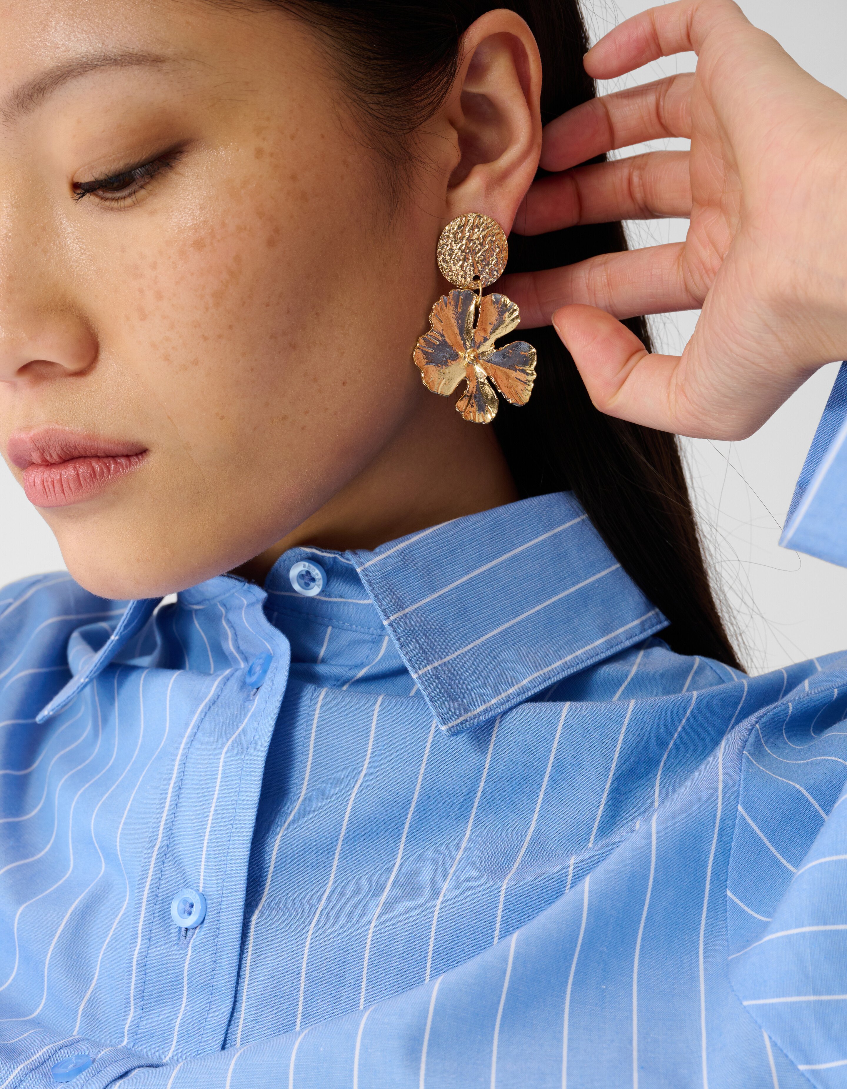 Hammer Blatt Ohrringe Gold SHOEBY ACCESSOIRES