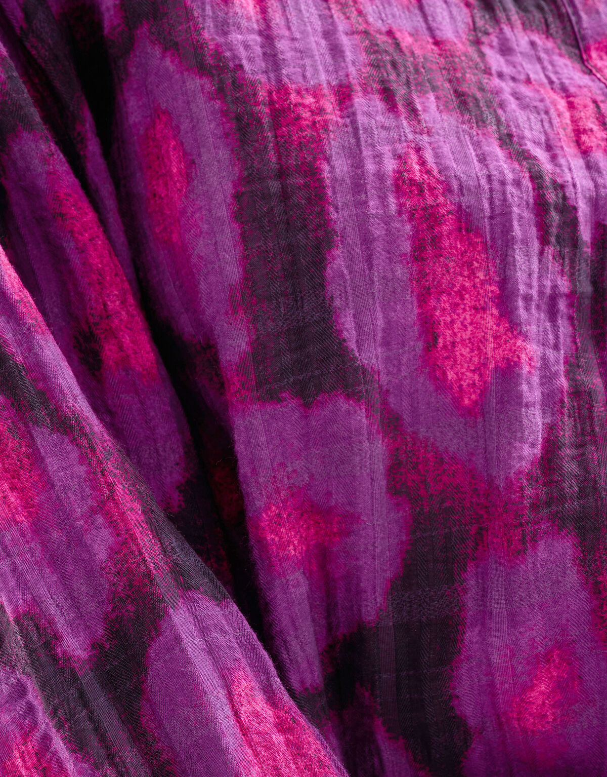 Langes Kleid mit Leopardenmuster Violett EKSEPT