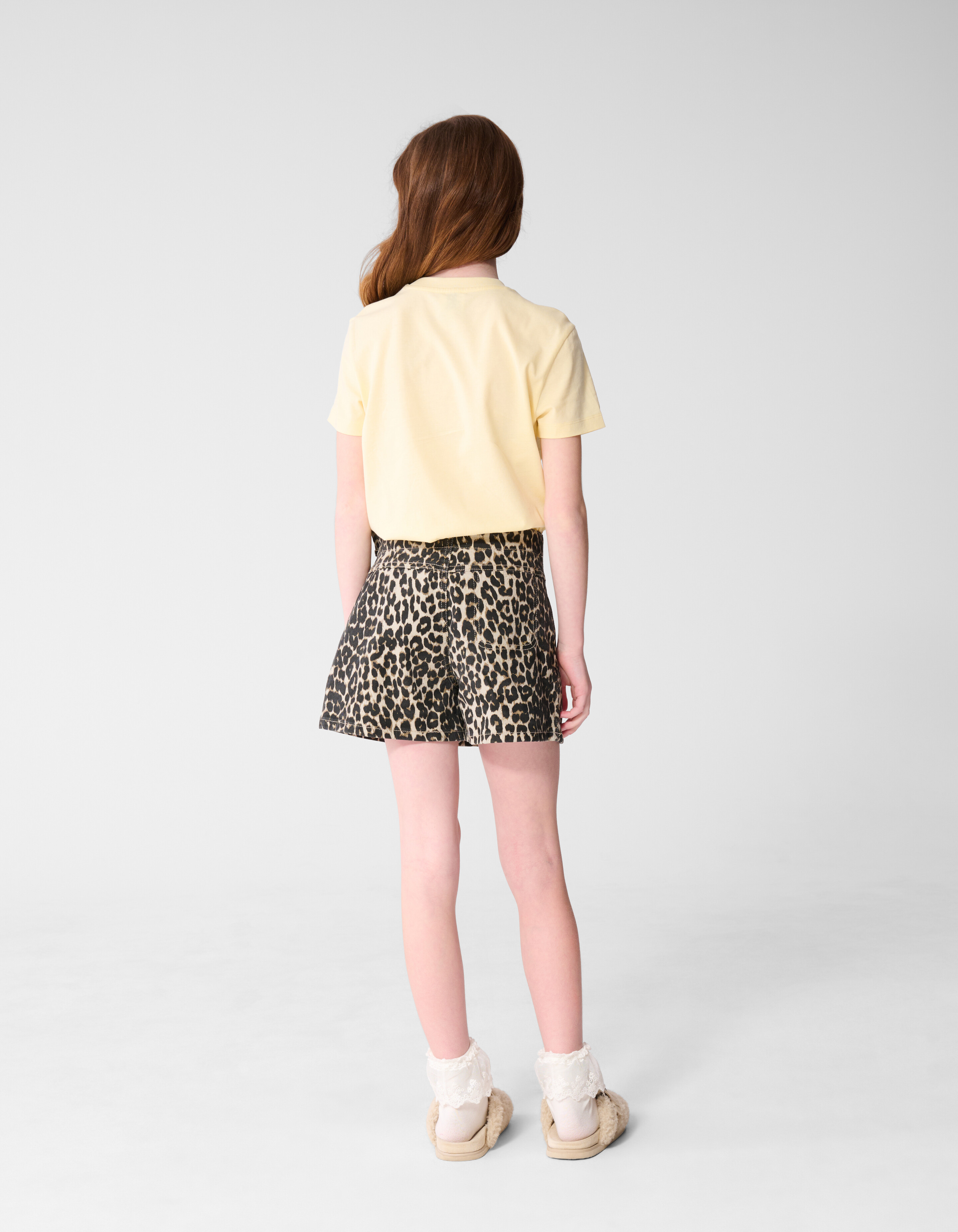 Denim-Leoparden-Skort Braun SHOEBY GIRLS