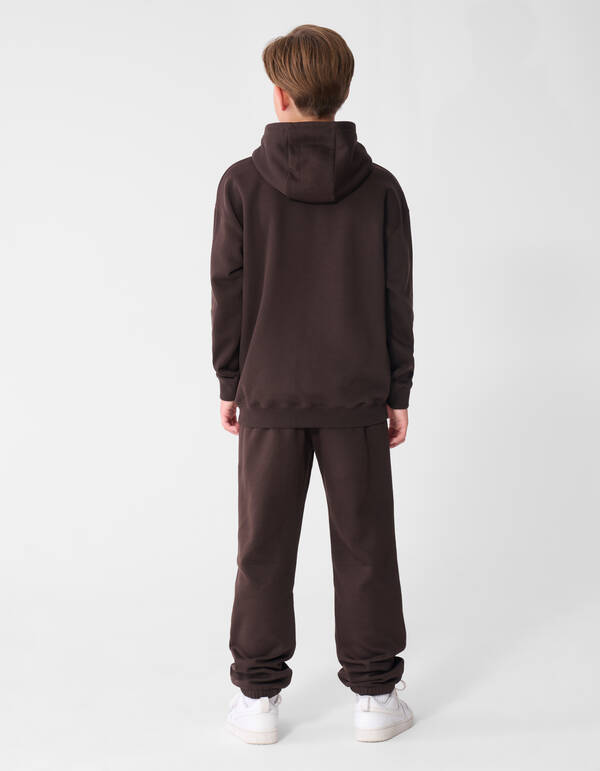 Minimal Hoodie Dunkelbraun SHOEBY BOYS