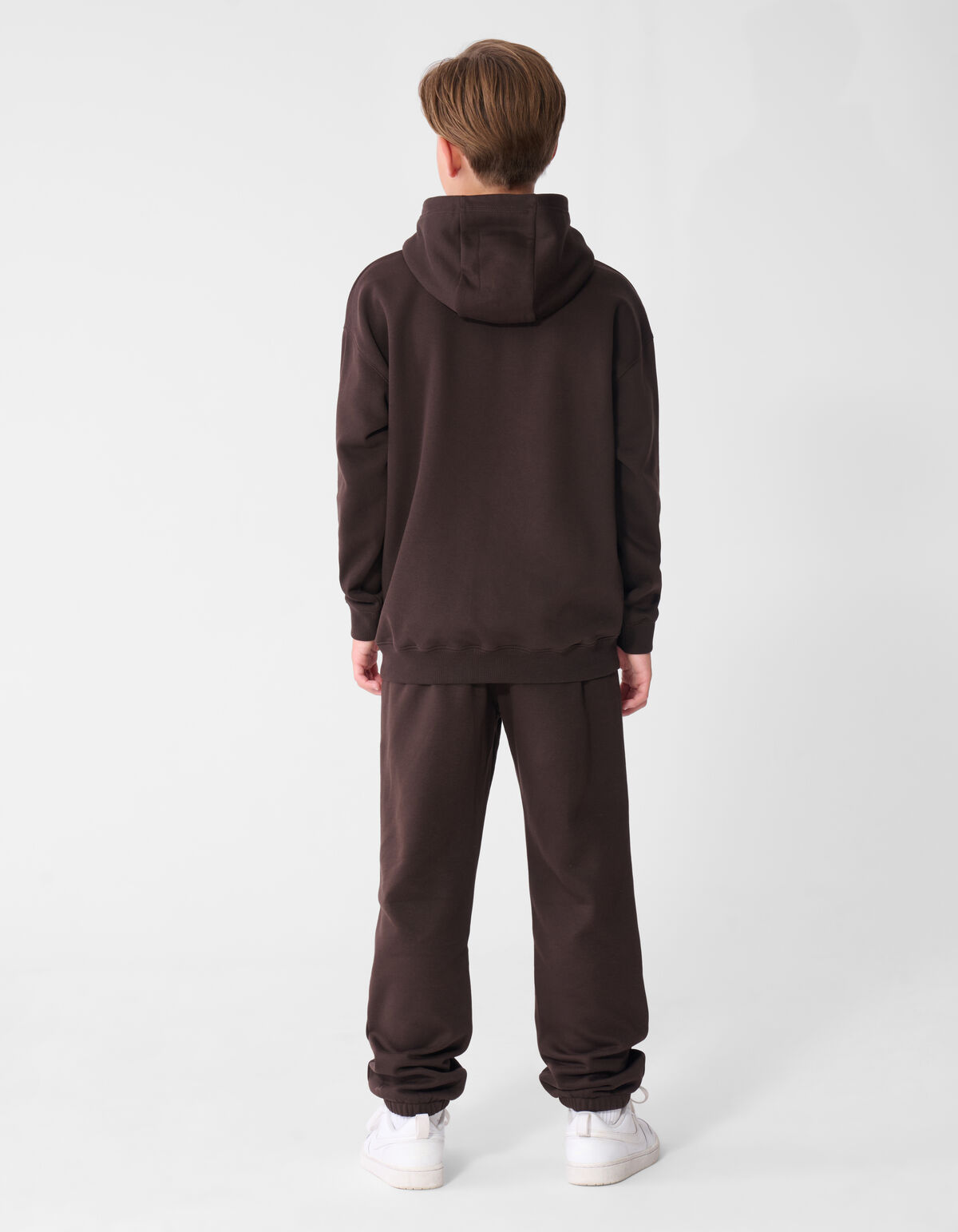 Minimal Hoodie Dunkelbraun SHOEBY BOYS
